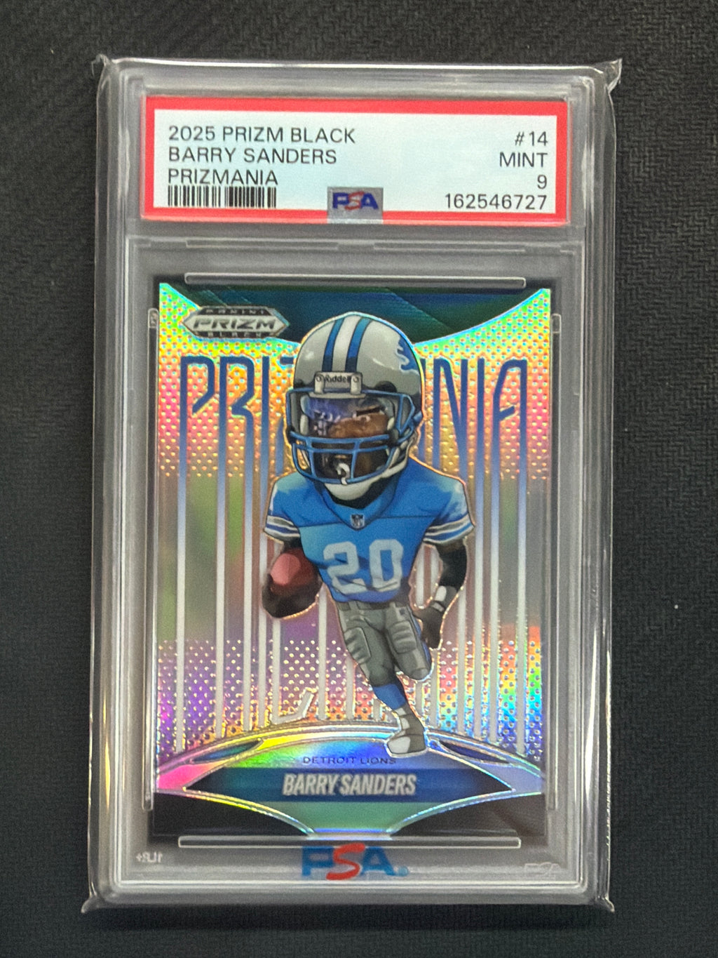 2025 Prizm Black Barry Sanders Prizmania #14 PSA 9 727
