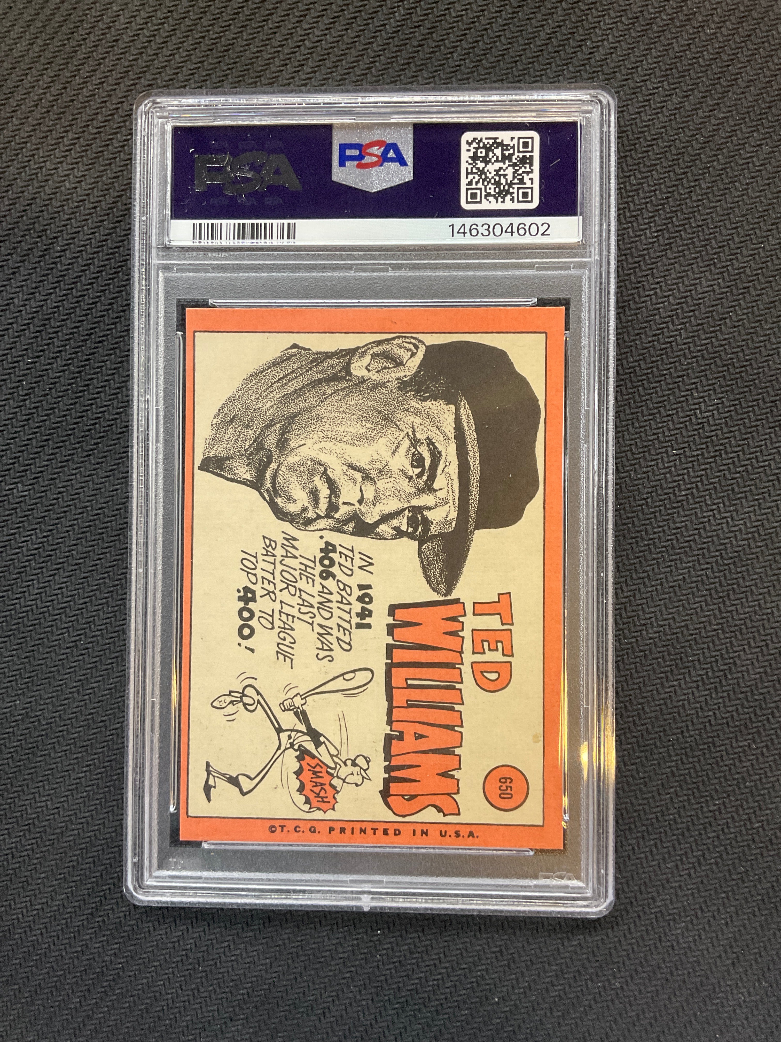 1969 Topps Ted Williams #650 PSA 4