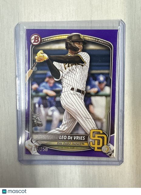 2025 Bowman Leo De Vries Purple Paper /250
