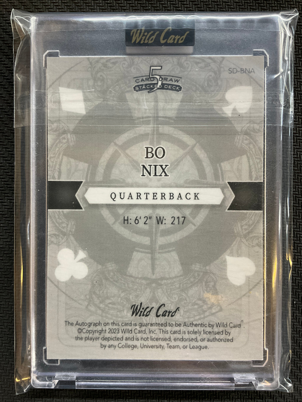 2023 Wildcard 5 Card Draw Bo Nix Auto /5 Oregon