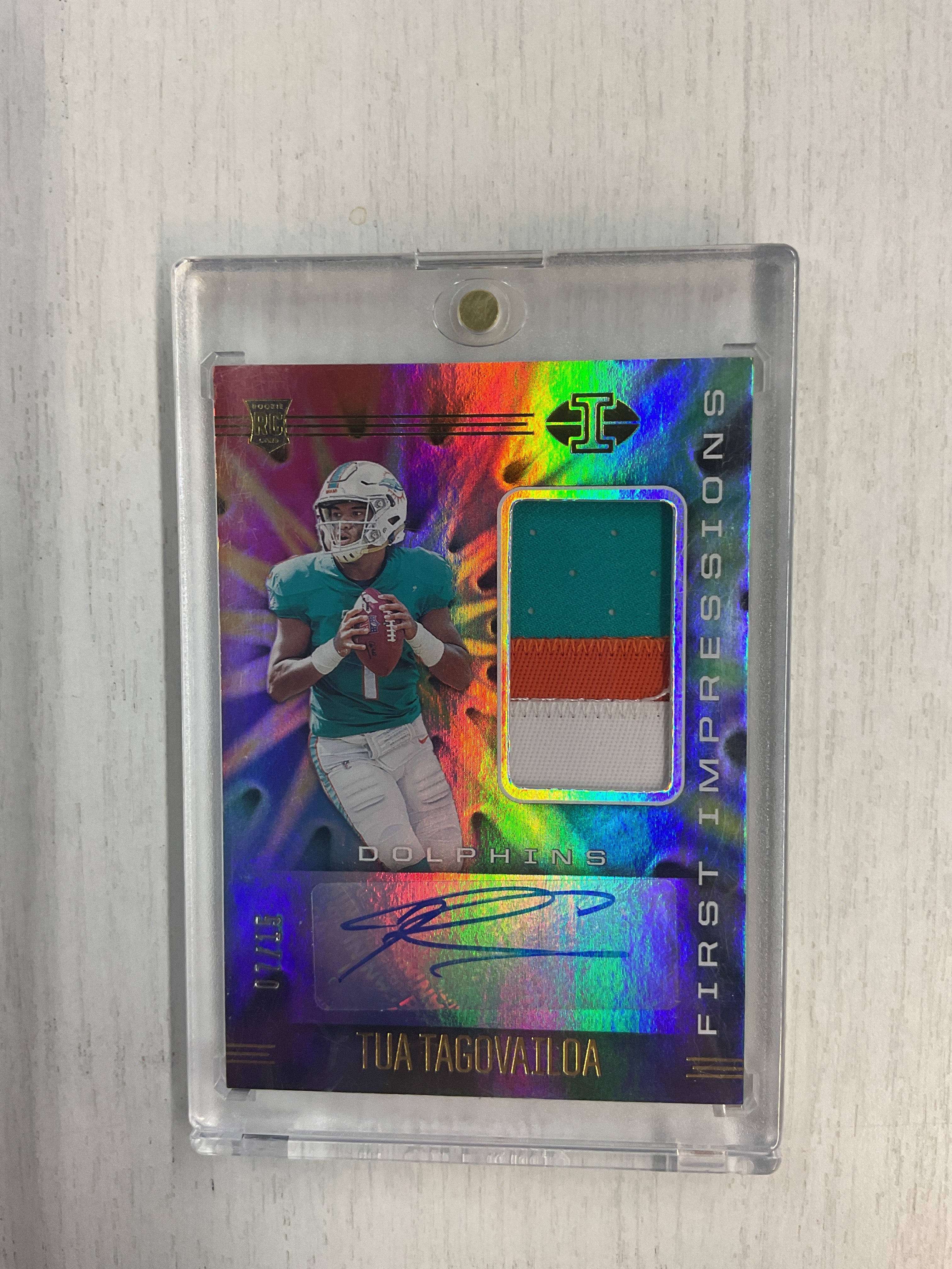 2020 Panini Illusions Tua Tagovailoa Rookie Patch Auto /15