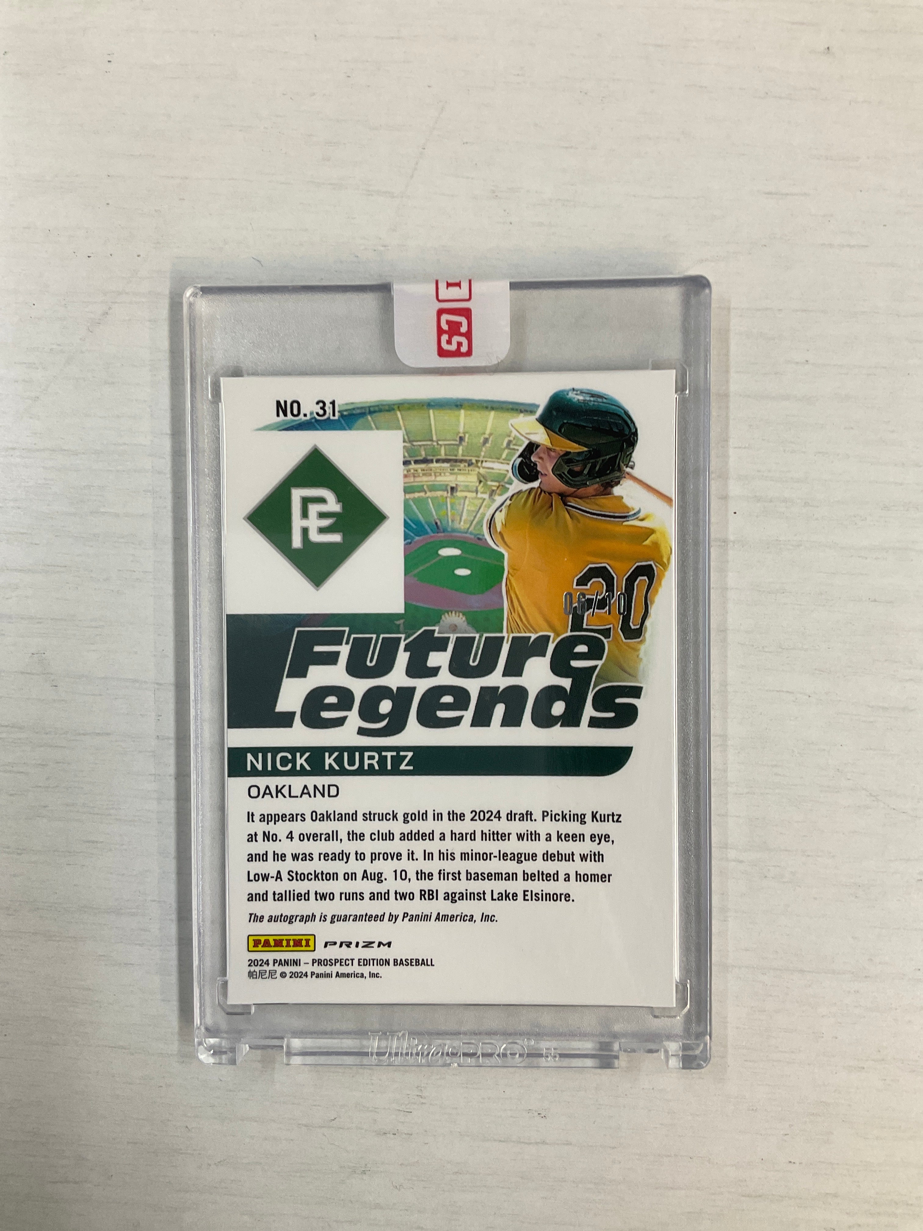 2024 Prospect Nick Kurtz Gold Auto /10 Future