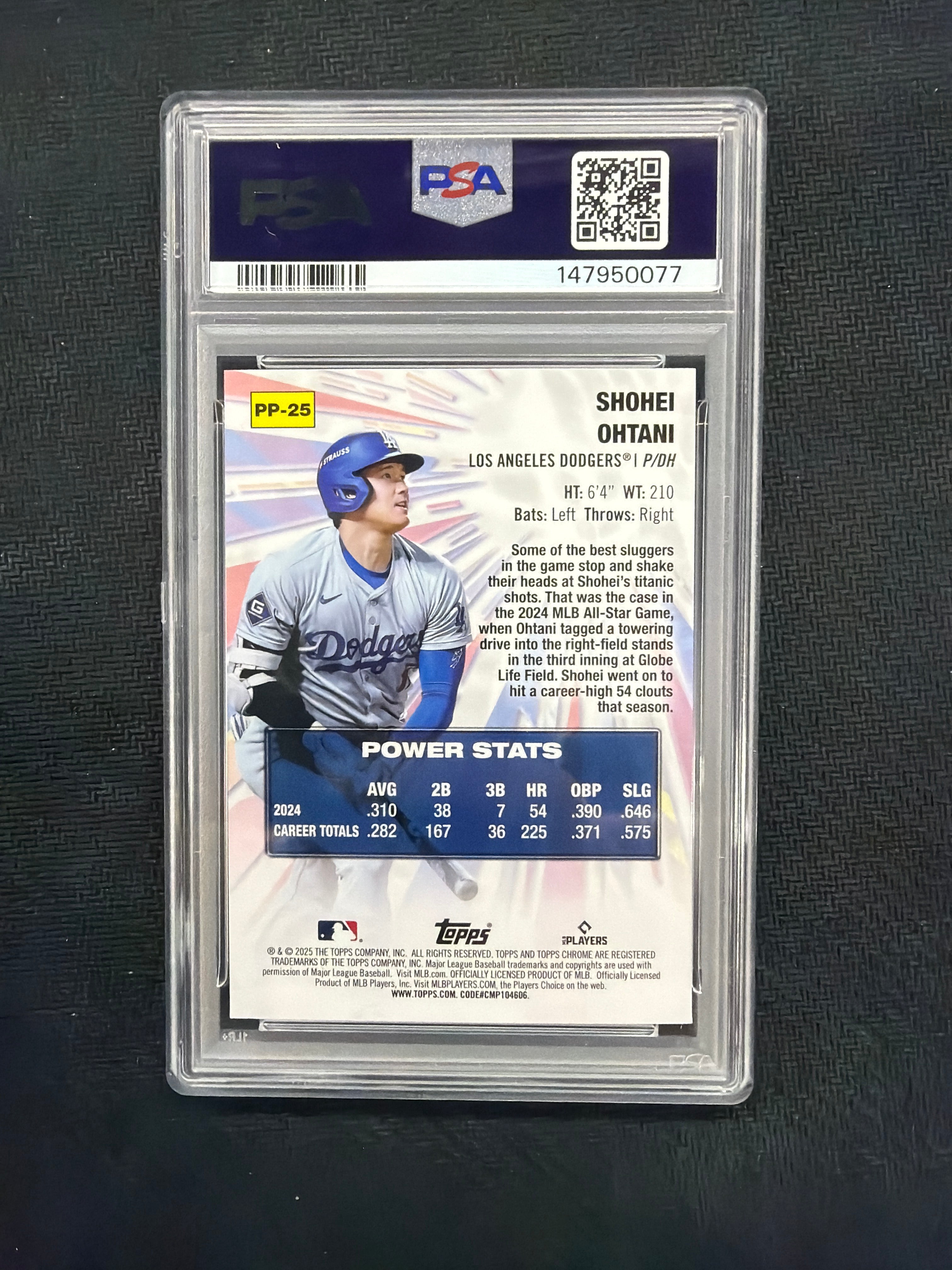 2025 Topps Chrome Shohei Ohtani Power Players PSA 8 Dodgers