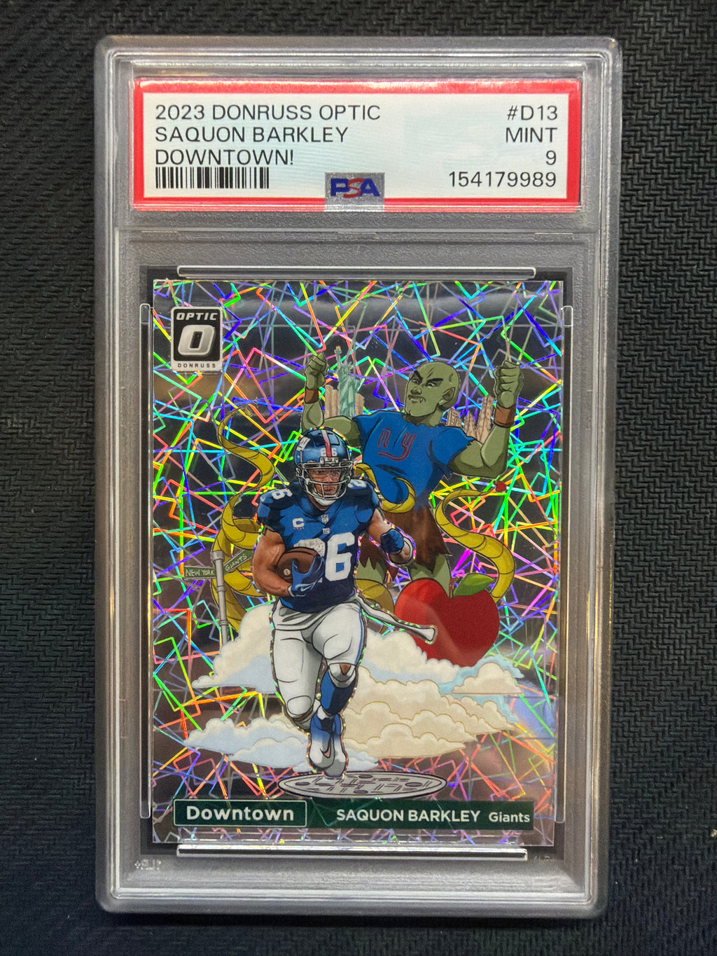 2023 Donruss Optic Saquon Barkley Downtown! PSA 9 989