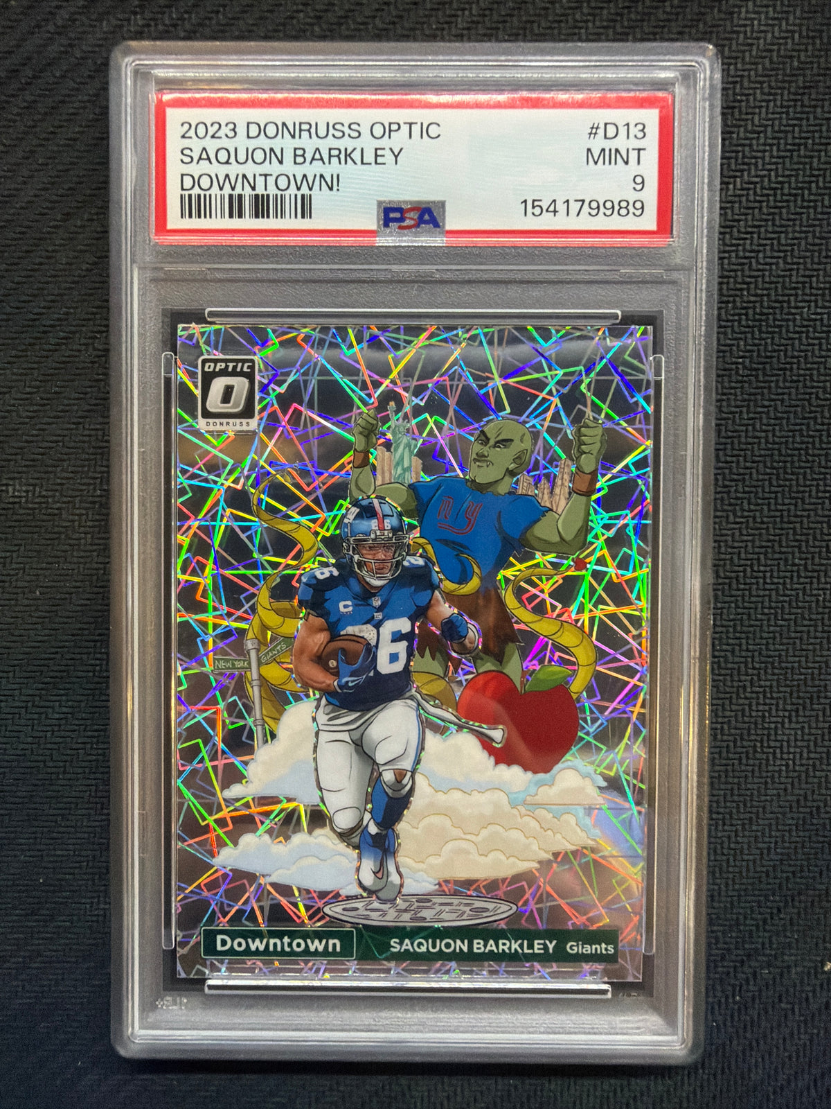 2023 Donruss Optic Saquon Barkley Downtown! PSA 9 989