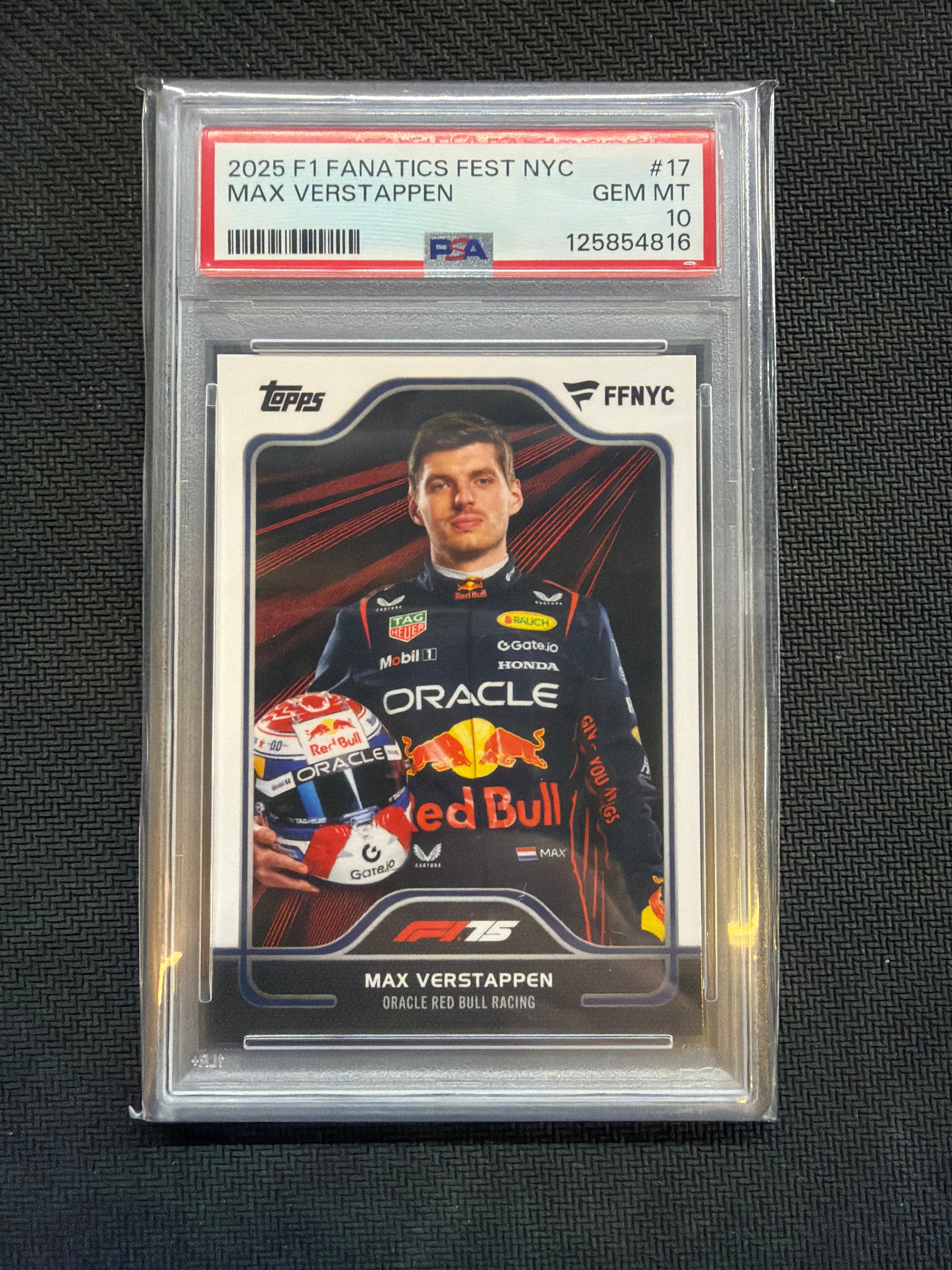 2025 Topps F1 Fanatics Fest Max Verstappen #17 PSA 10 Red Bull