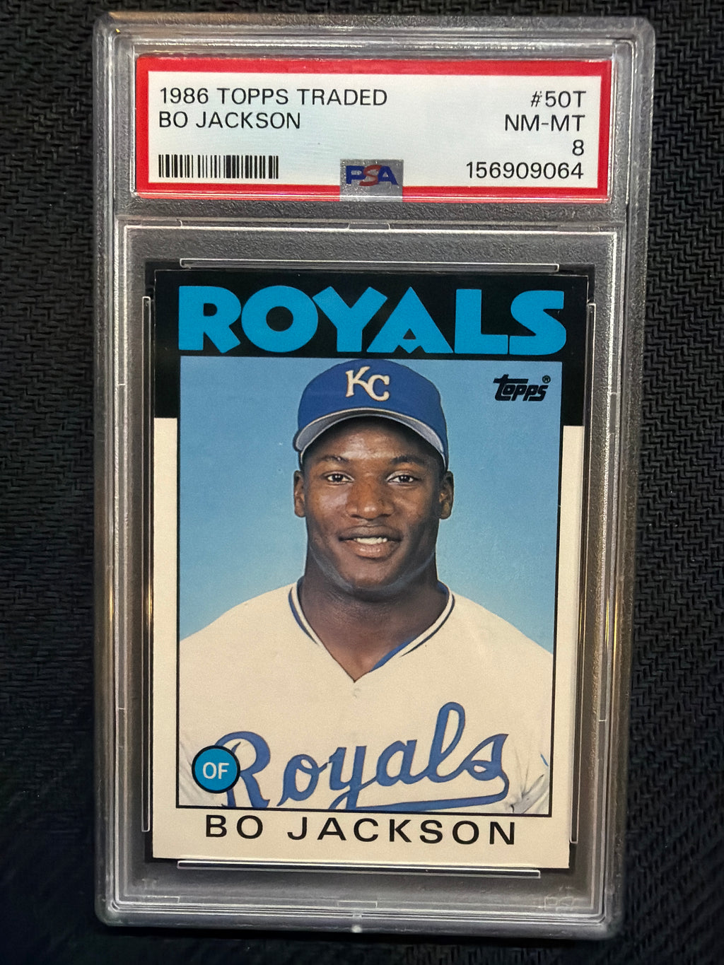 1986 Topps Traded Bo Jackson #50T PSA 8 Royals 064