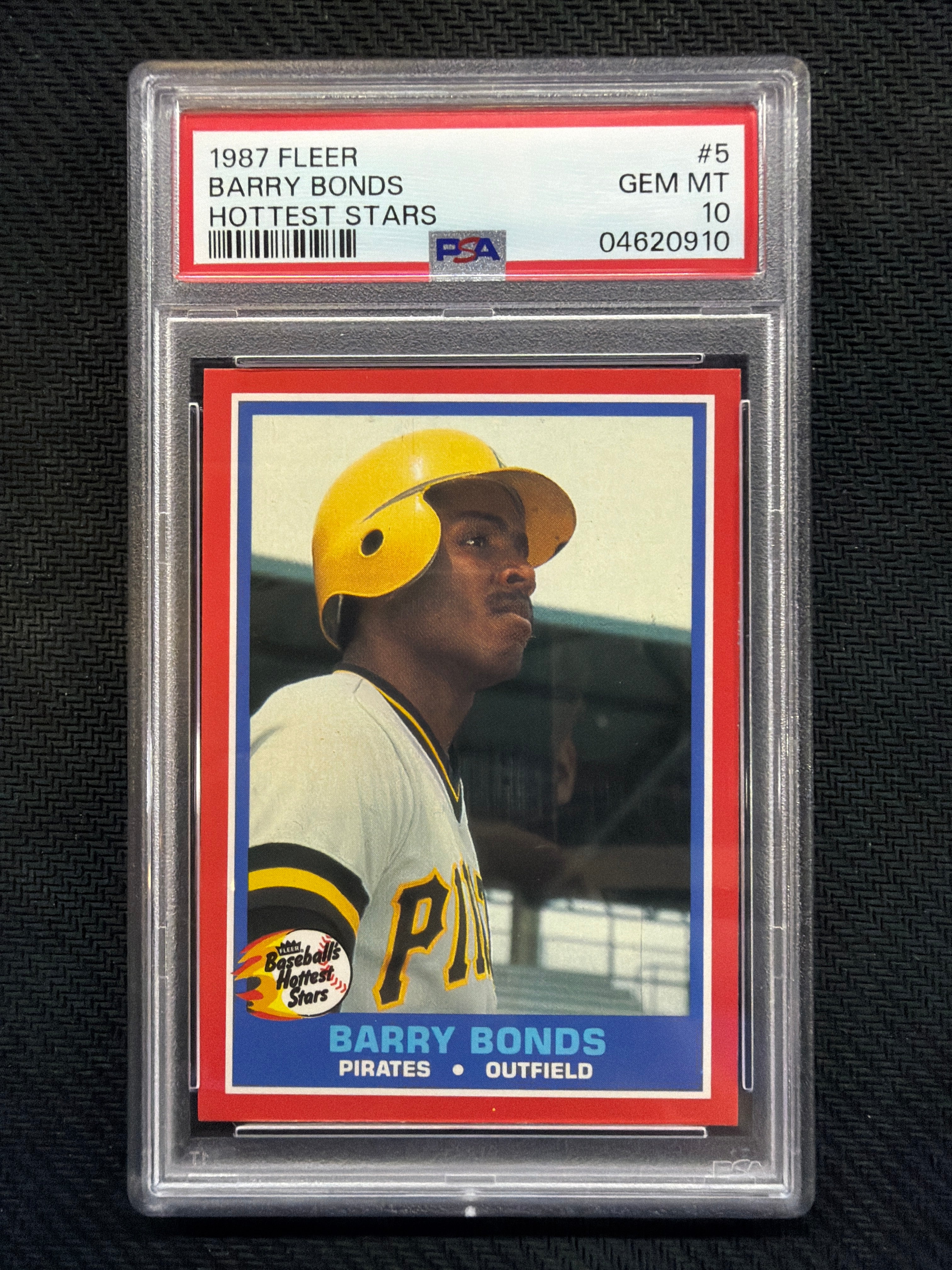 1987 Fleer Barry Bonds Hottest Stars #5 PSA 10 Pirates 910