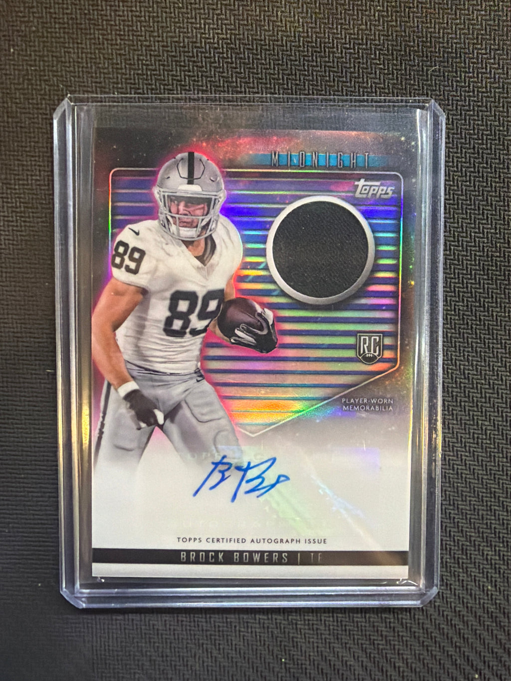 2024 Topps Midnight Brock Bowers Rookie Patch Auto