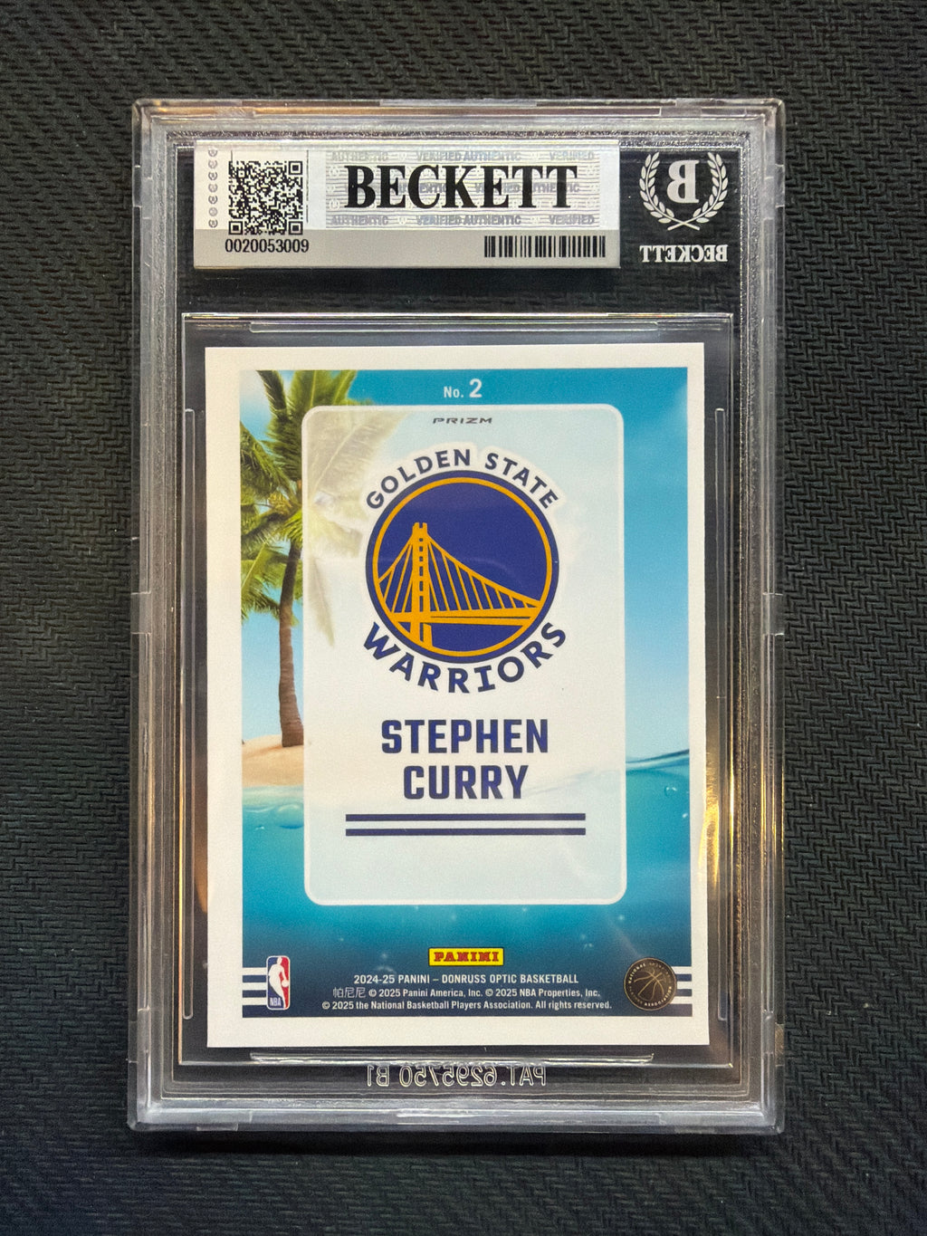 2024-25 Donruss Optic Spalsh! Holo Stephen Curry BGS 7 Warriors