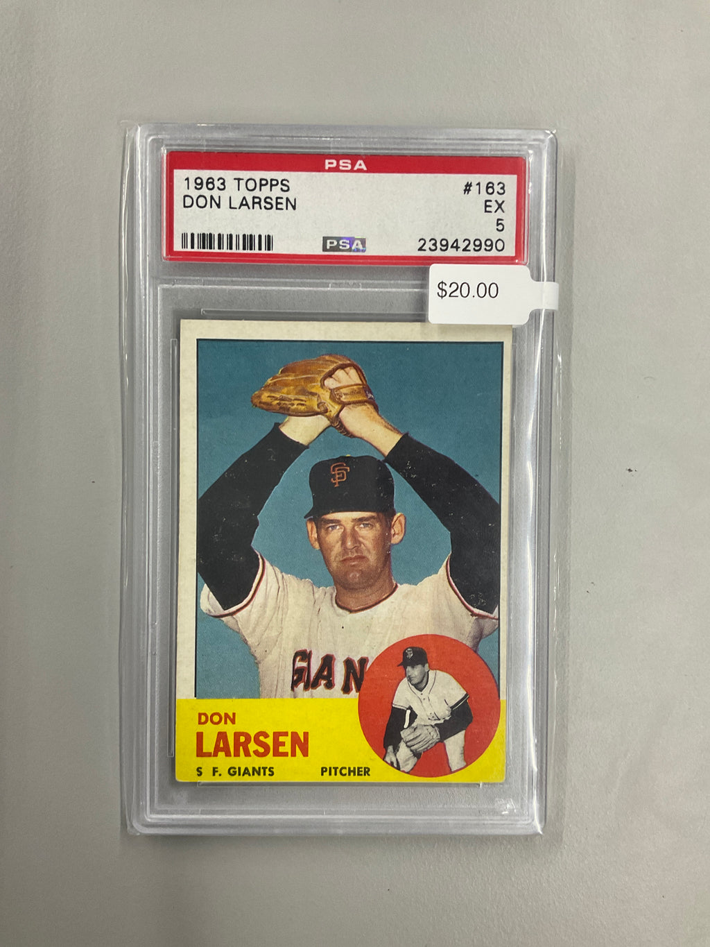 1963 Topps Don Larsen #163 PSA 5 Giants