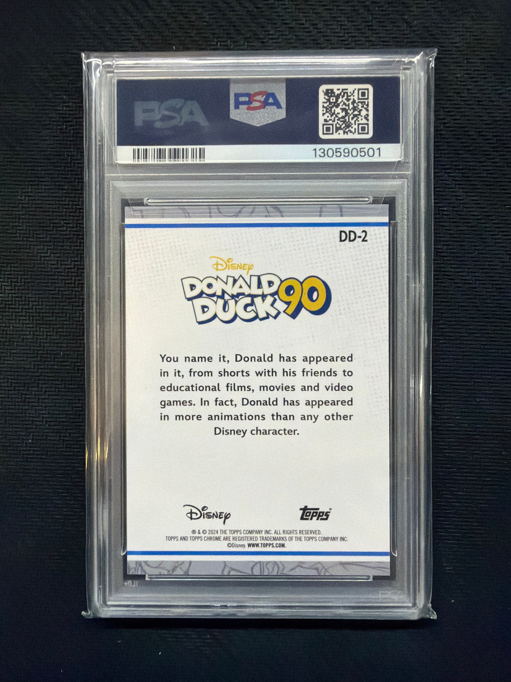 2024 Topps Chrome Disney Donald Duck 90th Anniversary 501 PSA 10