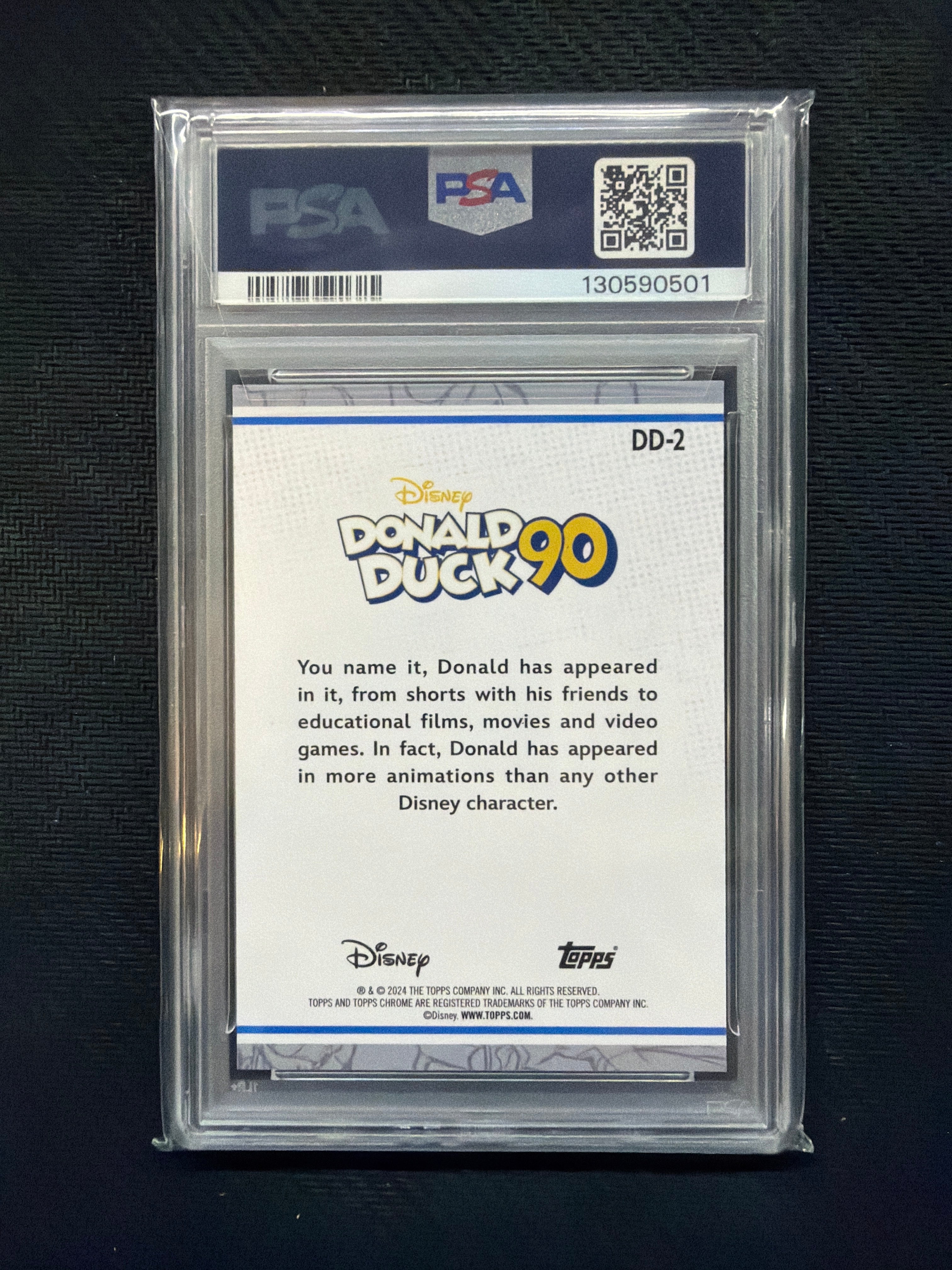 2024 Topps Chrome Disney Donald Duck 90th Anniversary 501 PSA 10