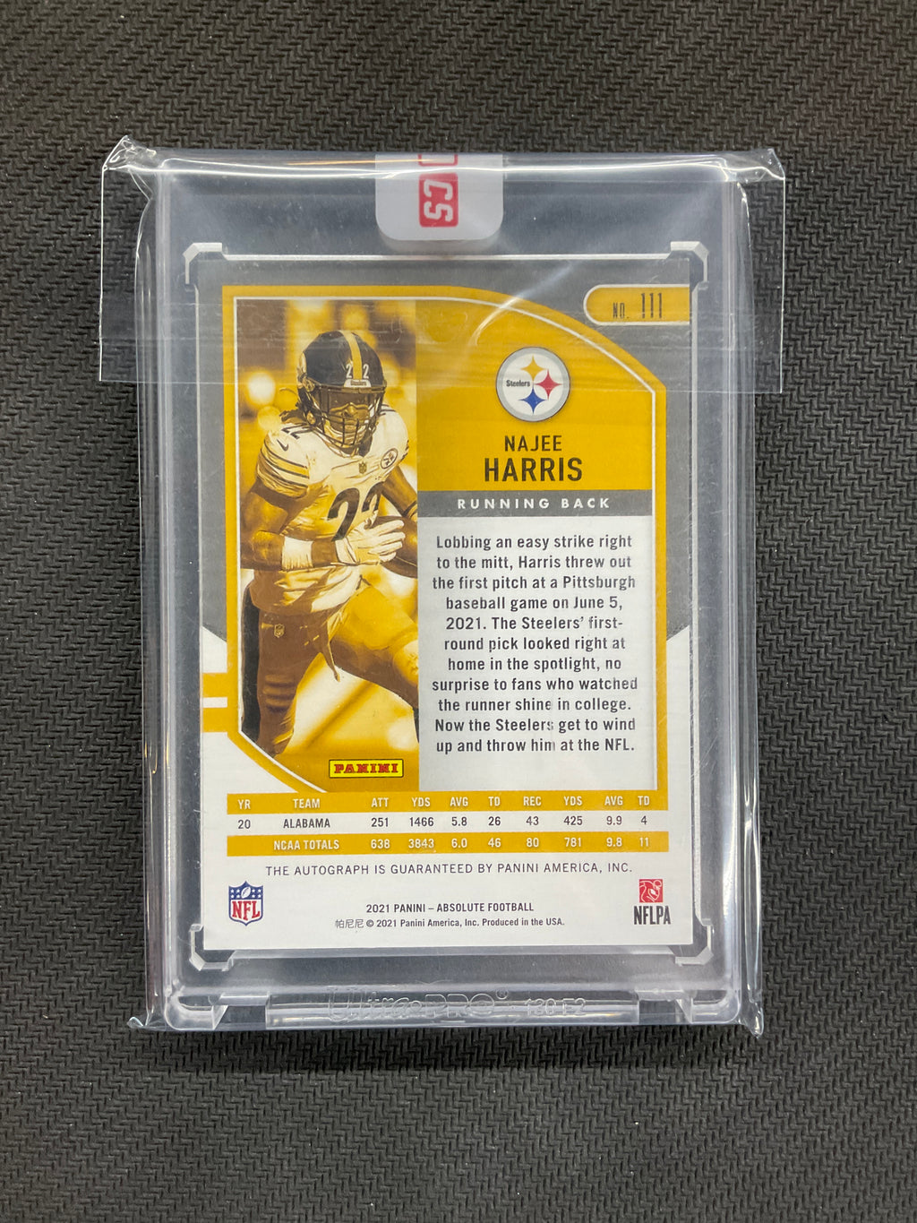 2021 Absolute Najee Harris Rookie Auto /99 Sealed