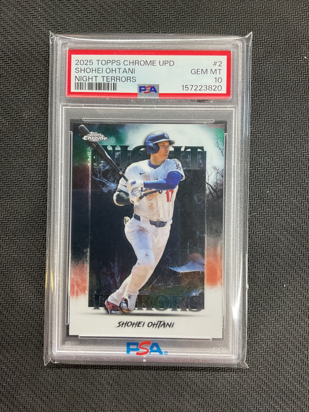 2025 Topps Chrome Update Shohei Ohtani Night Terrors PSA 10 820 Dodgers