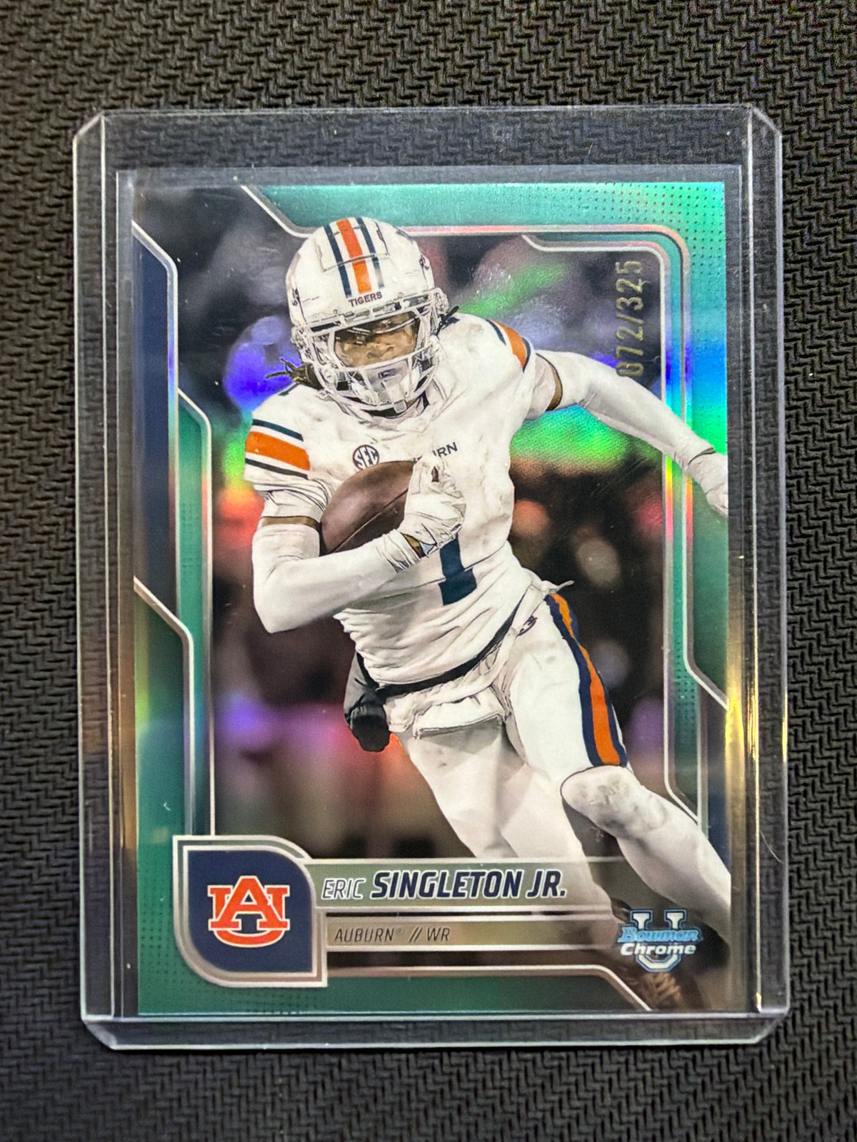 2025 Bowman Chrome U Eric Singleton Aqua /225 Auburn
