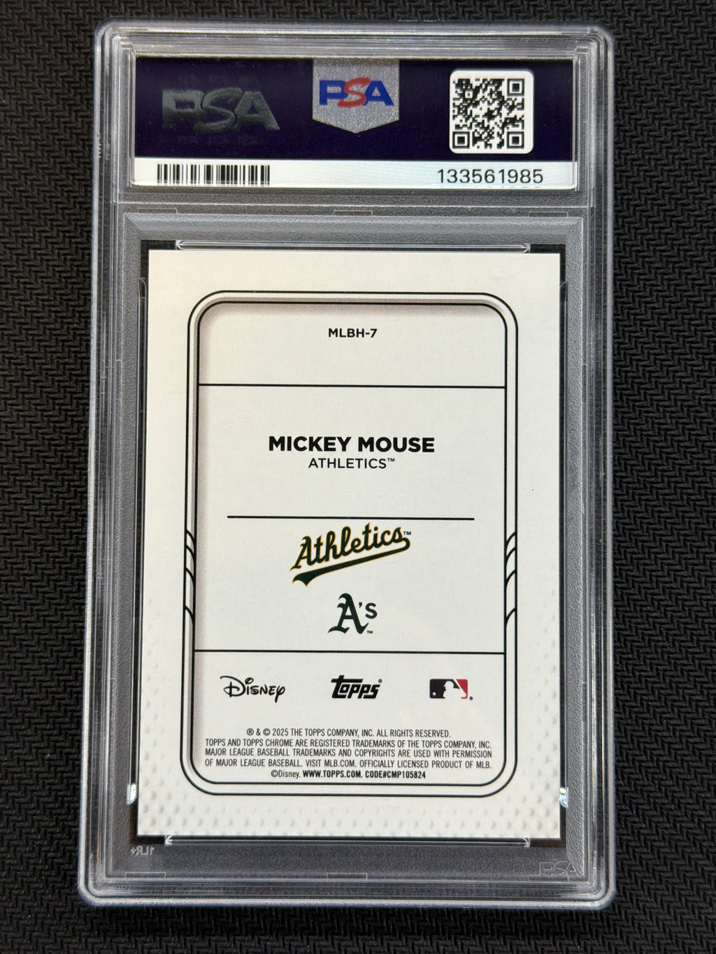 2025 Topps Chrome Disney Mickey Mouse Friends A's #7 PSA 9 985