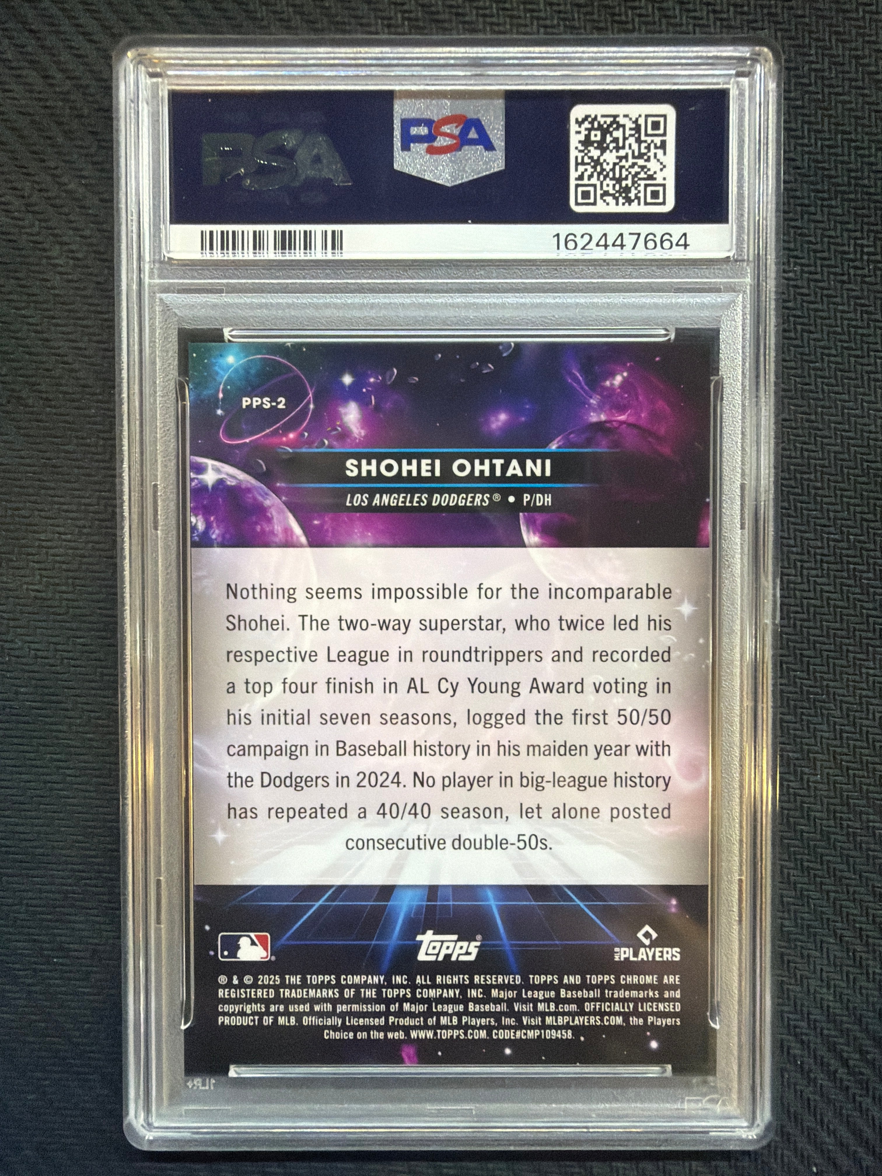 2025 Topps Chrome Cosmic Shohei Ohtani Planetary Sun PSA 10 664