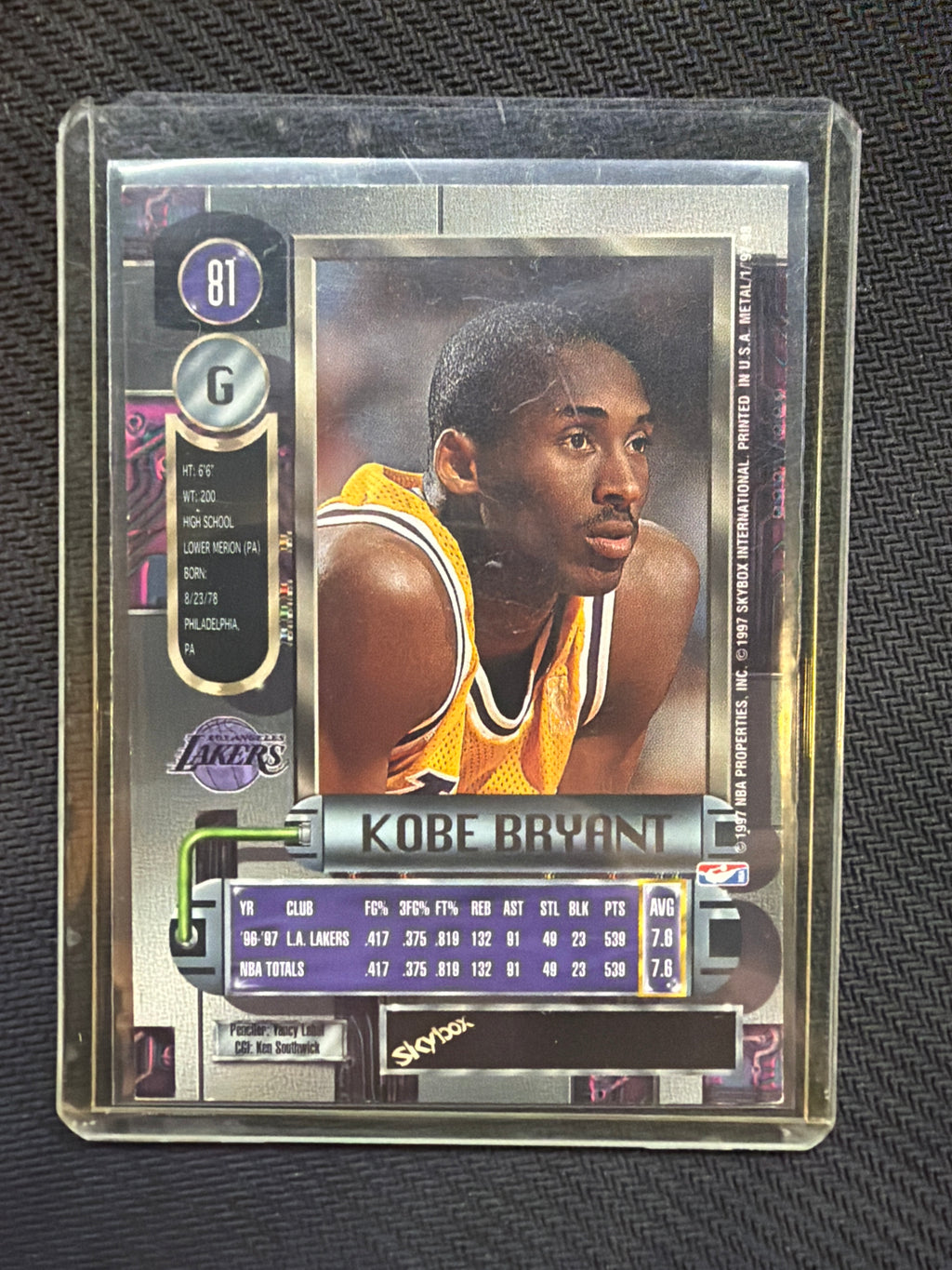 1997 Metal Universe Kobe Bryant #81 Lakers