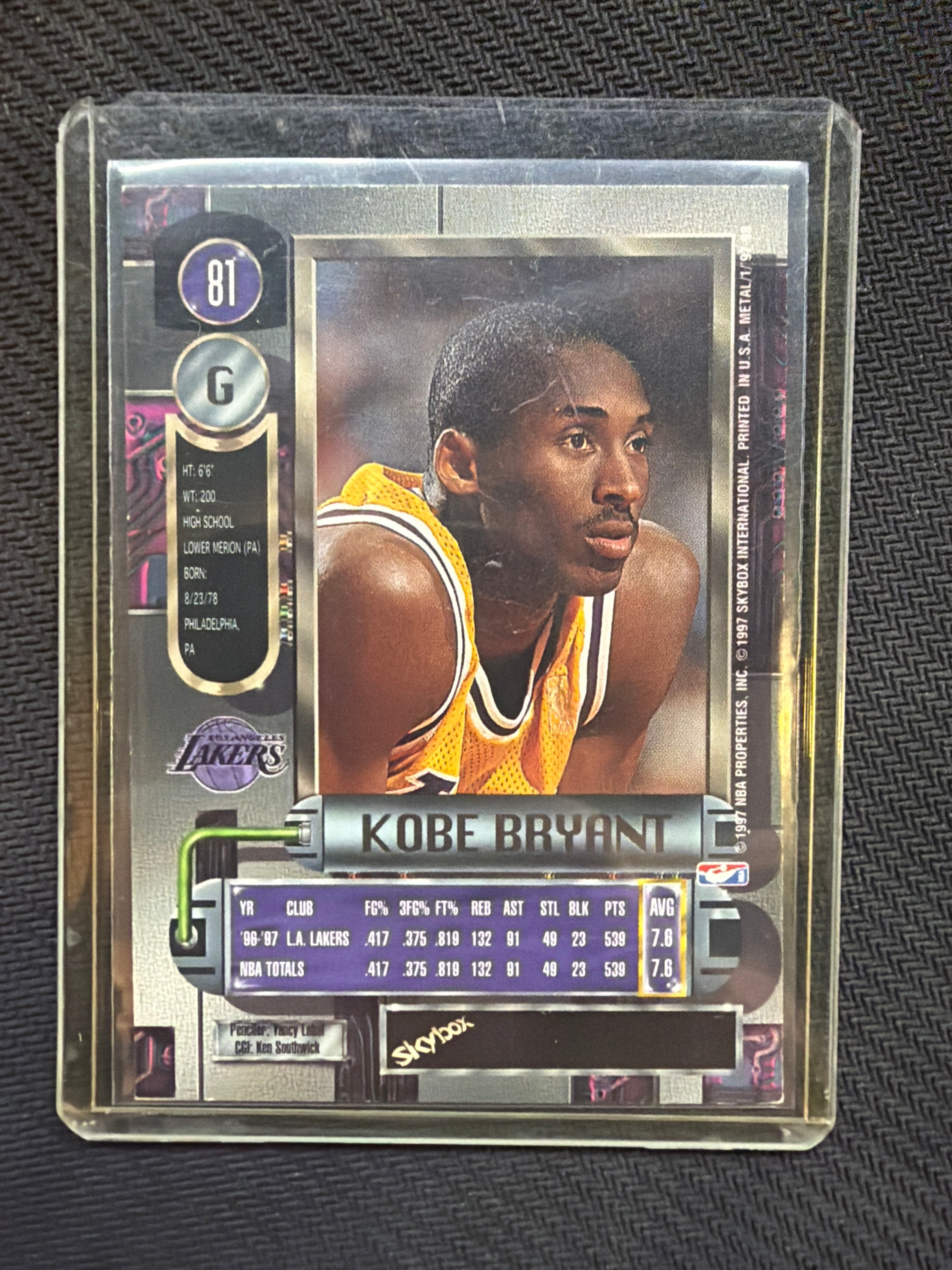 1997 Metal Universe Kobe Bryant #81 Lakers