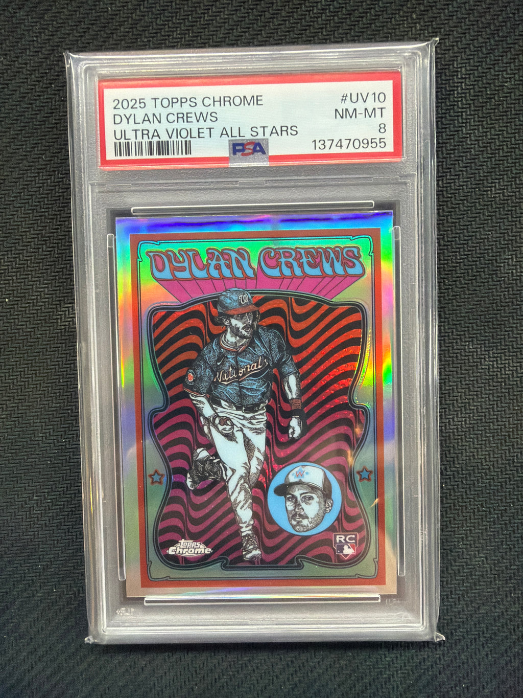 2025 Topps Chrome Dylan Crews Ultra Violet All Stars PSA 9