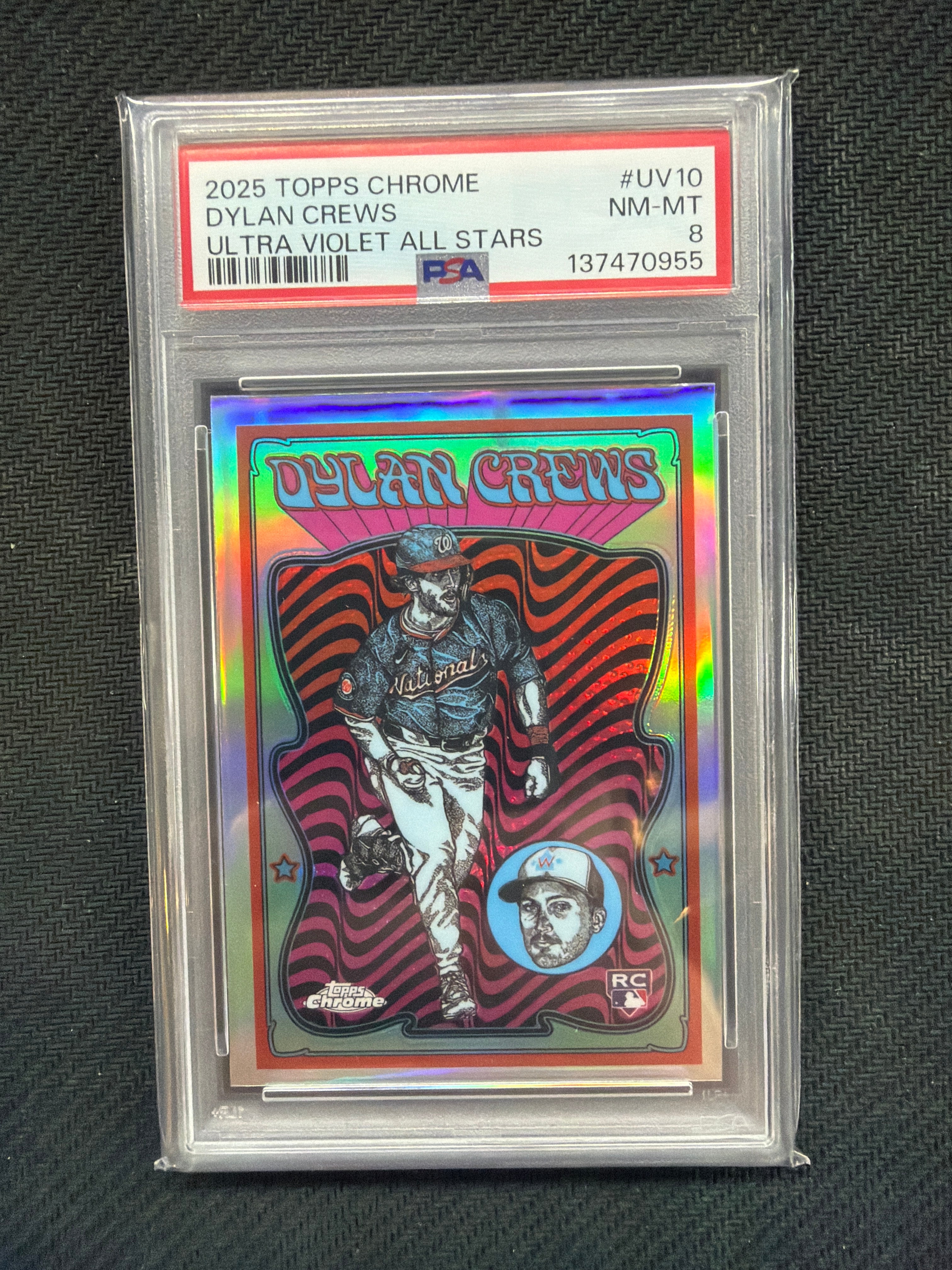 2025 Topps Chrome Dylan Crews Ultra Violet All Stars PSA 9