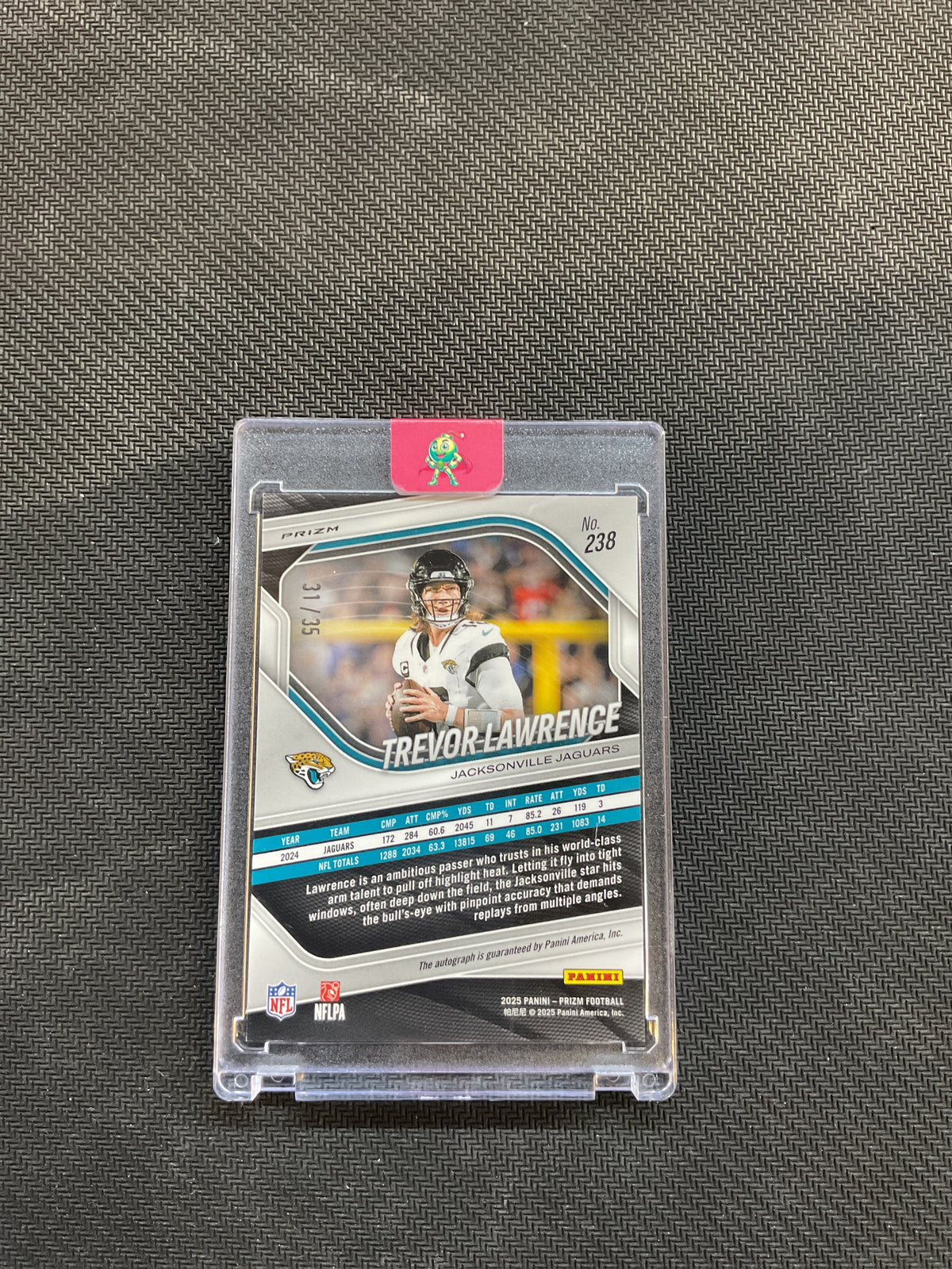 2025 Panini Prizm Trevor Lawrence Red Shimmer Auto /35 Jaguars