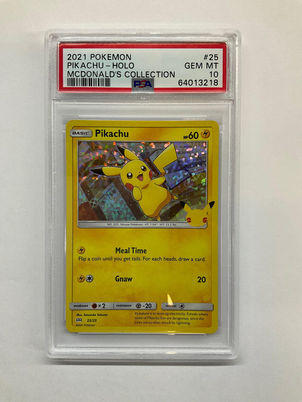 2021 Pokemon McDonald's Collection Pikachu 25 PSA 10