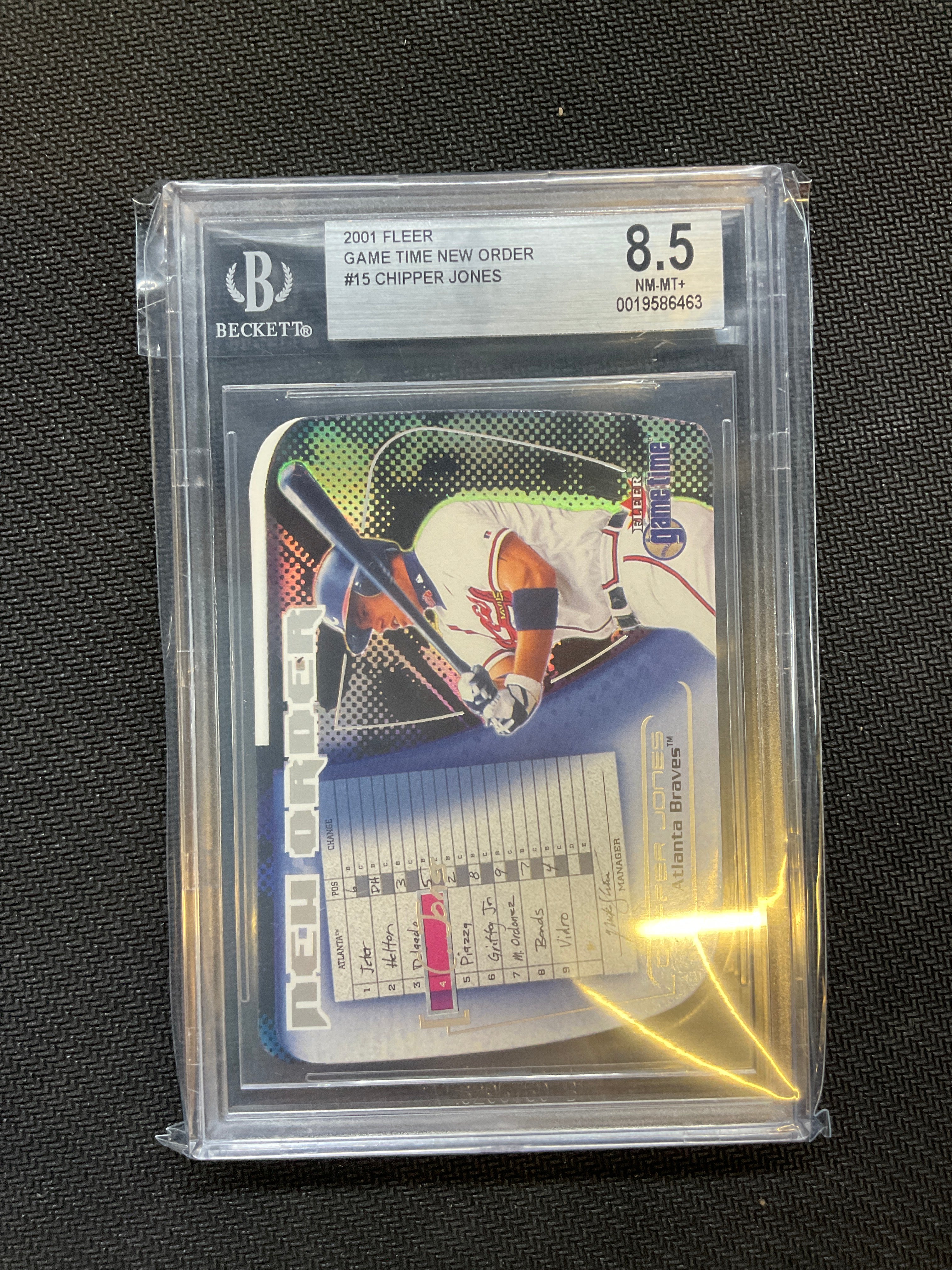 2001 Fleer Game Time Chipper Jones New Order BGS 8.5 Braves