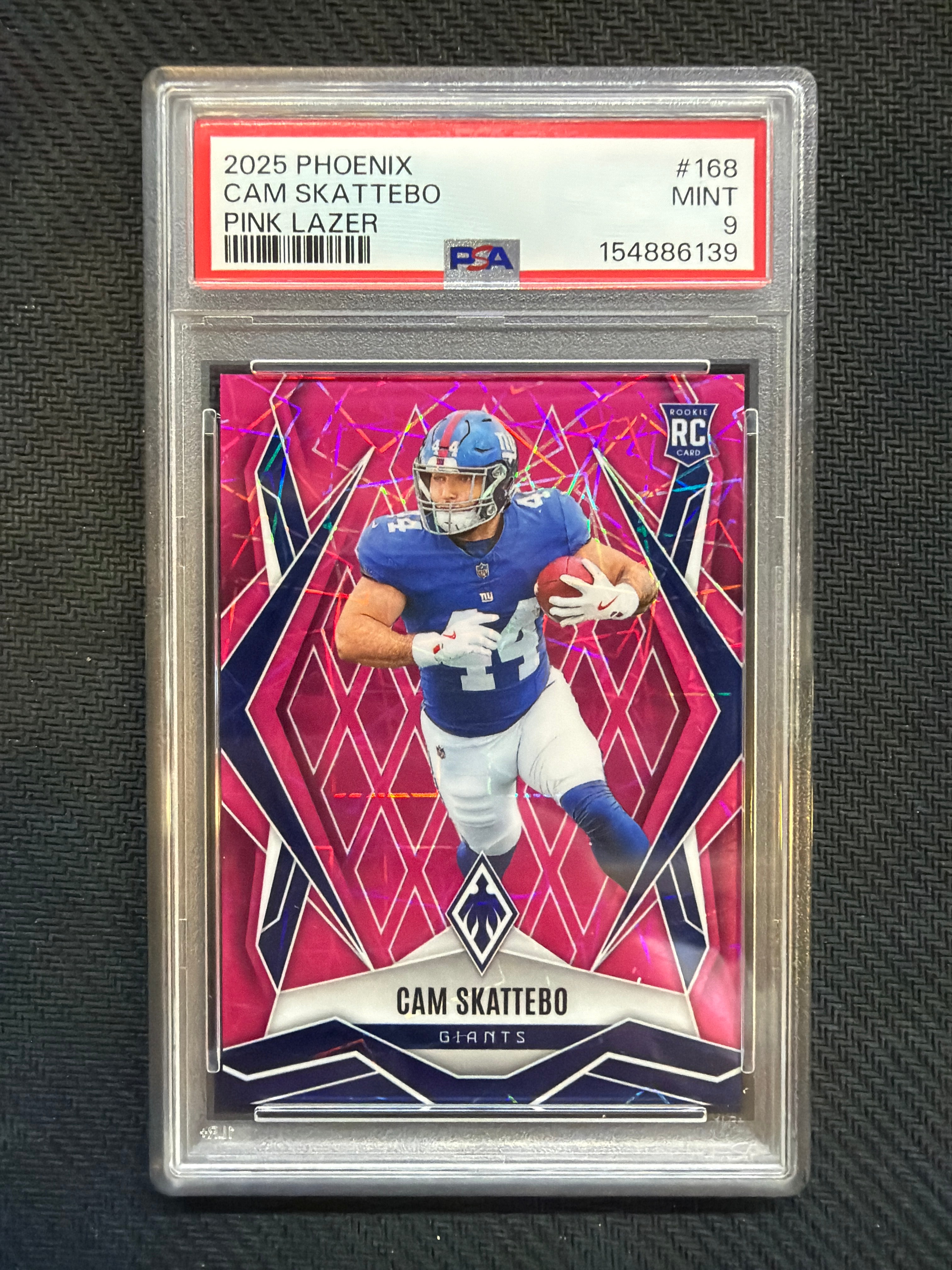 2025 Phoenix Cam Skattebo Pink Lazer /149 PSA 9