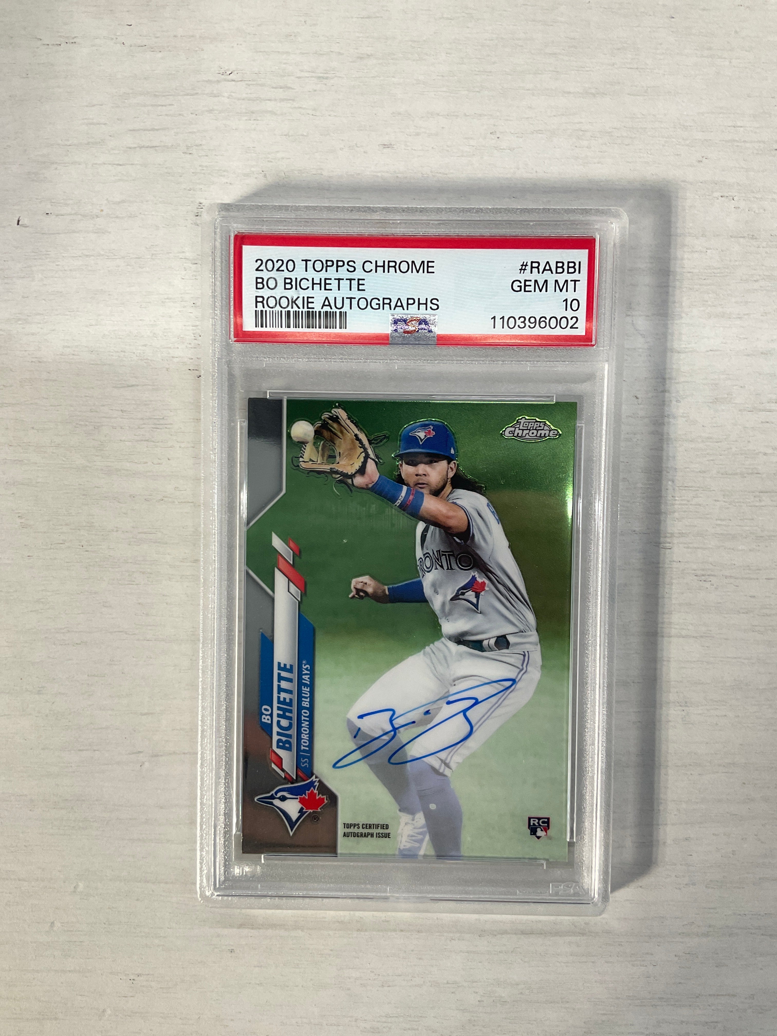 2020 Topps Chrome Bo Bichette Rookie Auto PSA 10