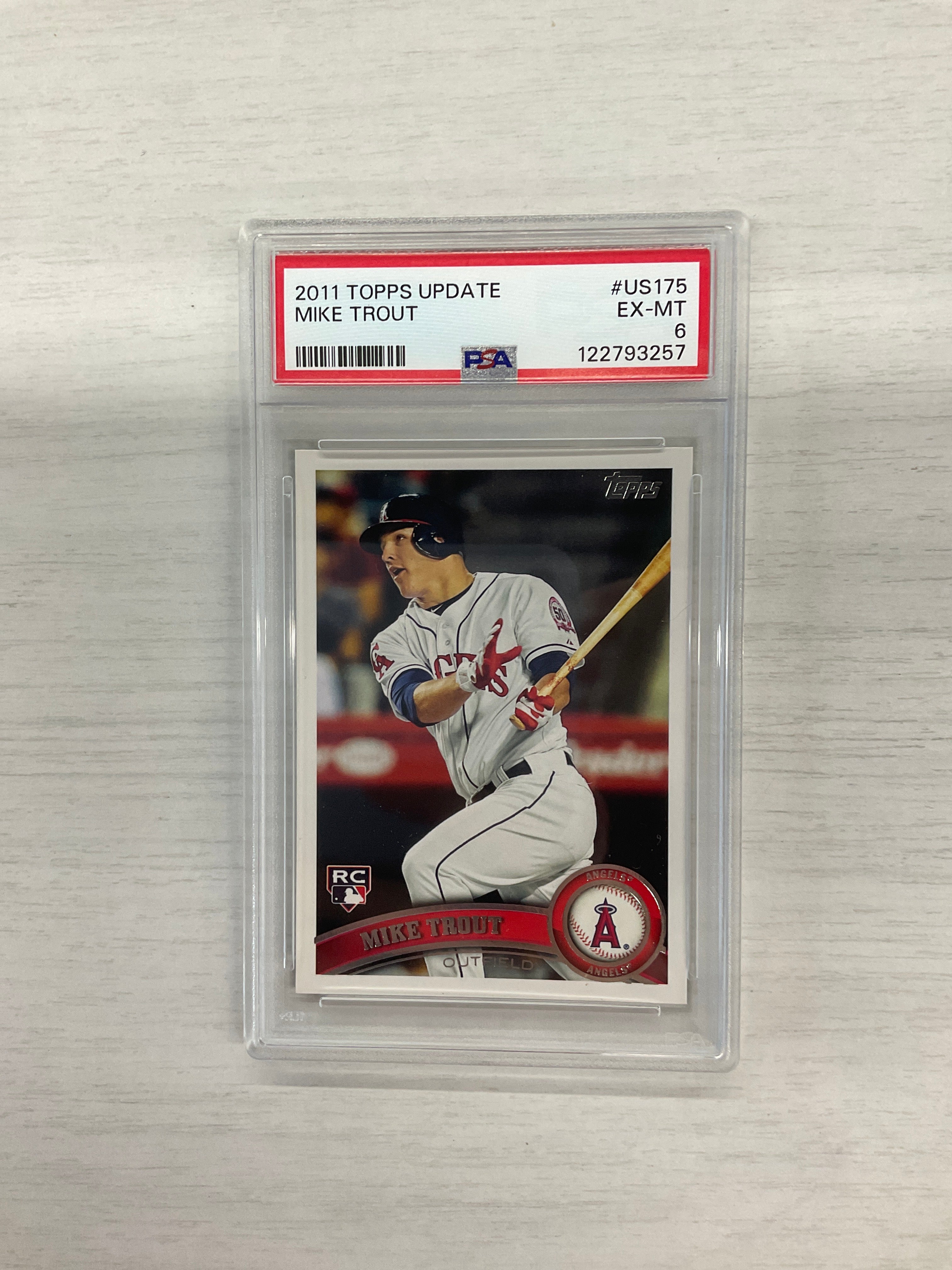 2011 Topps Update Mike Trout Rookie PSA 6 #US175