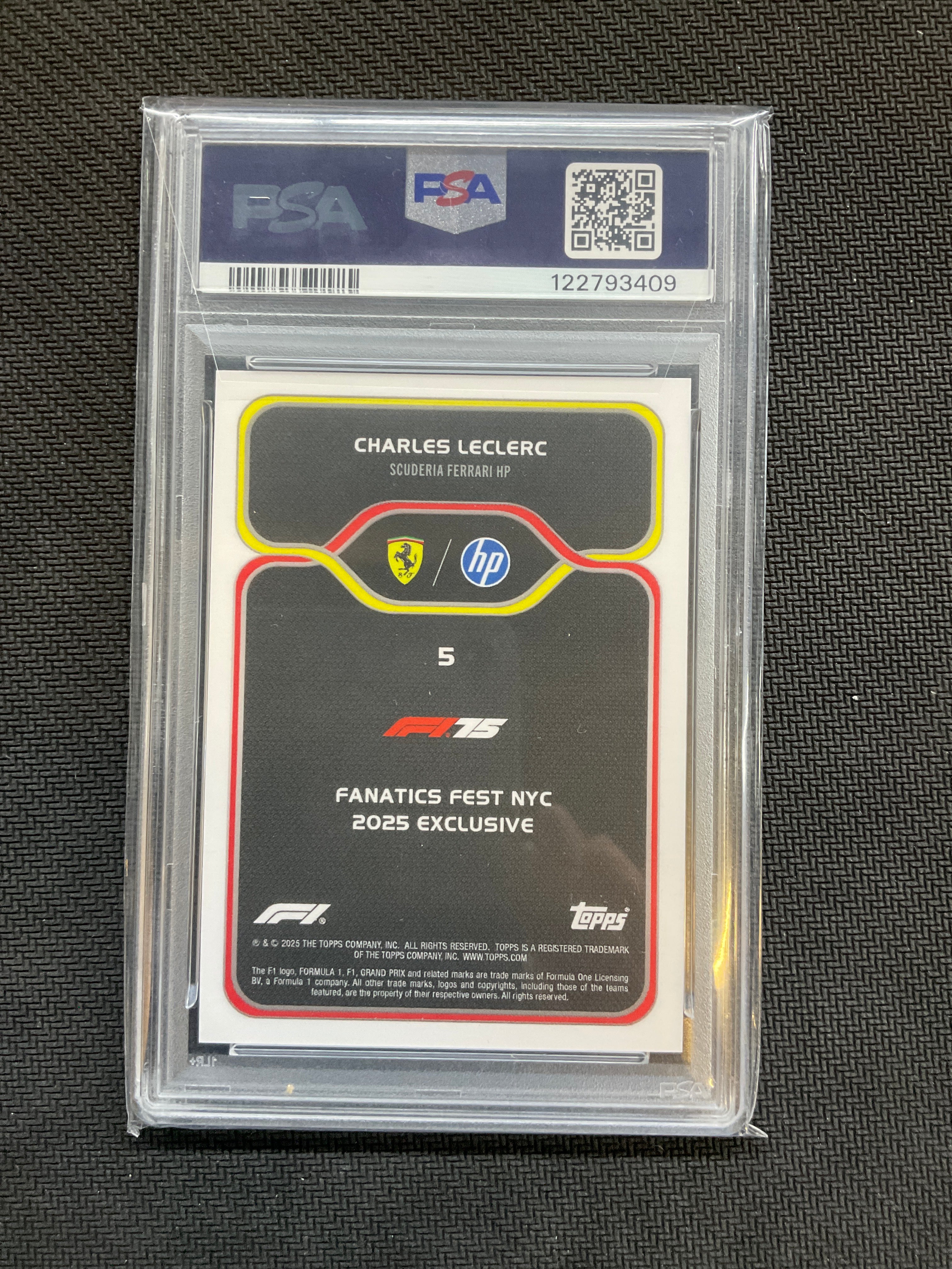 2025 Topps F1 Fanatics Fest Charles Leclerc #5 PSA 10 Ferrari
