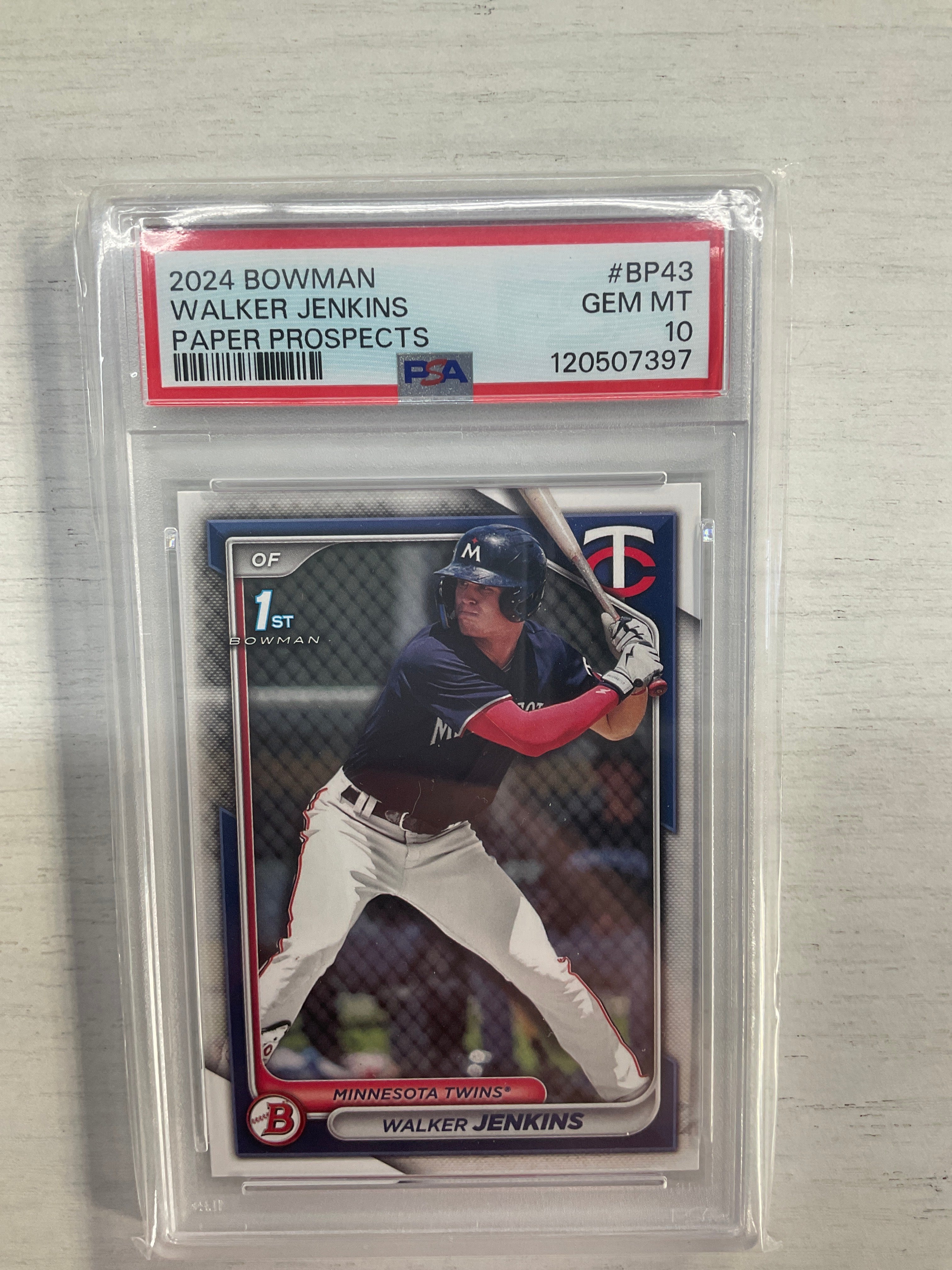 2024 Bowman Walker Jenkins Paper Rookie PSA 10 2