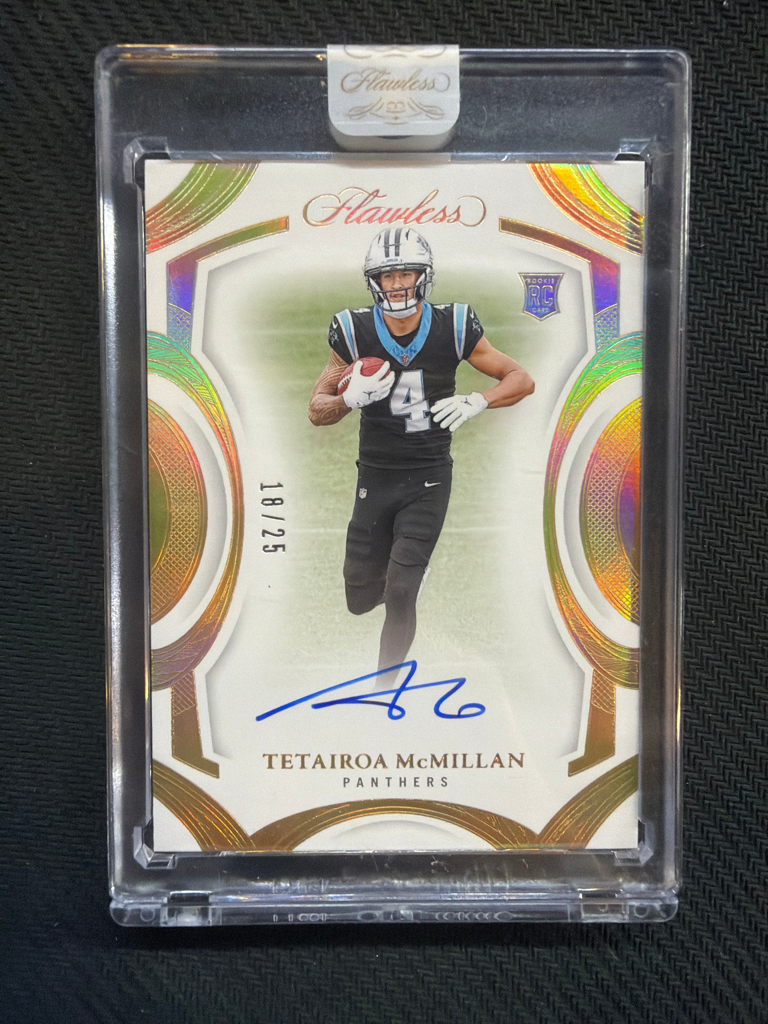 2025 Panini Flawless Rookie Frame Signatures Tetairoa McMillan Auto /25 Panthers