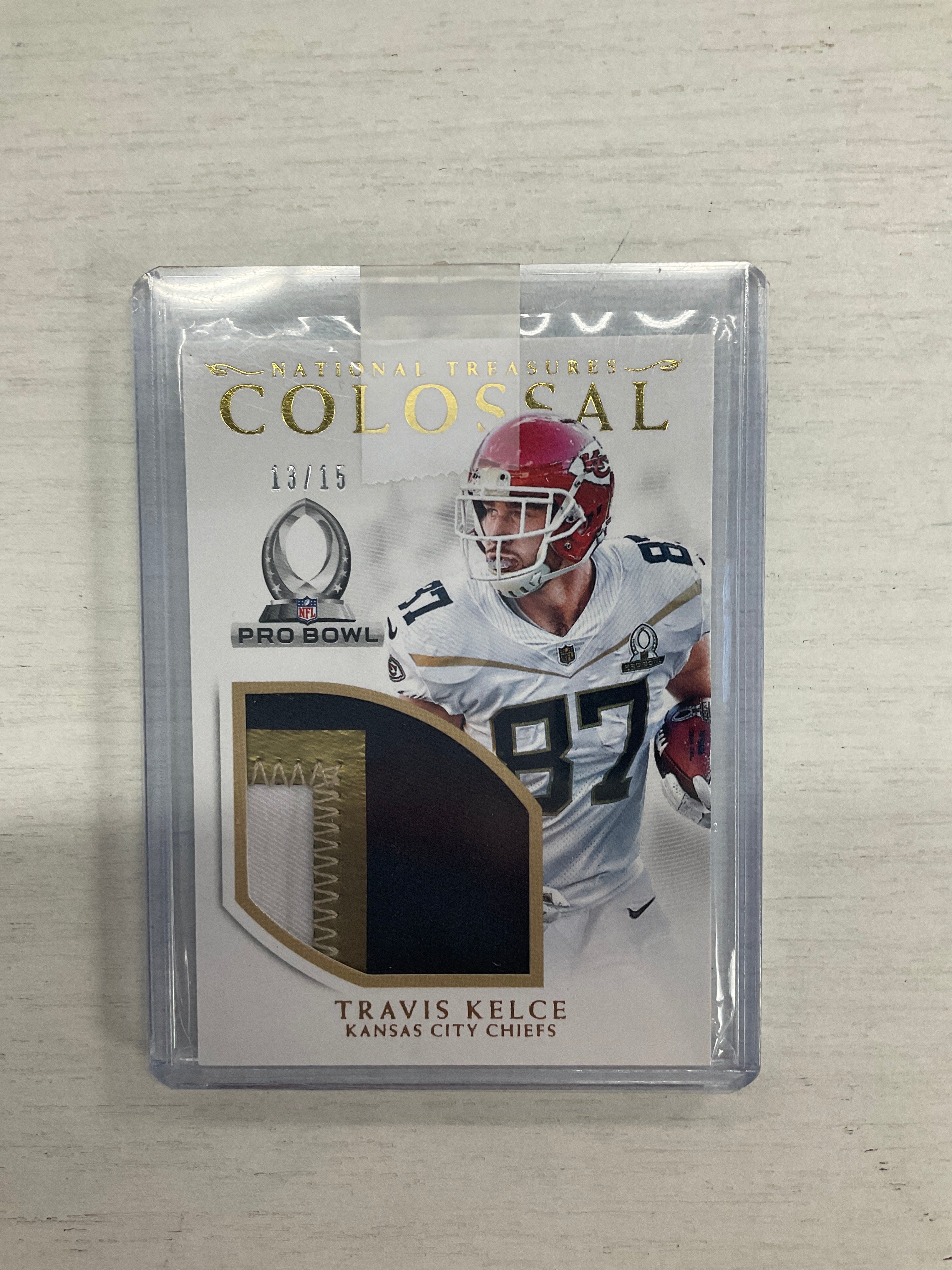 2016 National Treasures Travis Kelece Colossal Patch /15 Pro Bowl