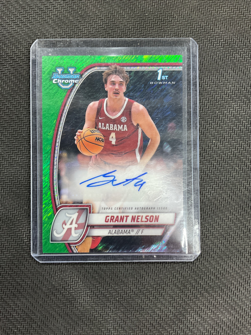 2024/25 Bowman U Grant Nelson Green Shimmer Auto Alabama
