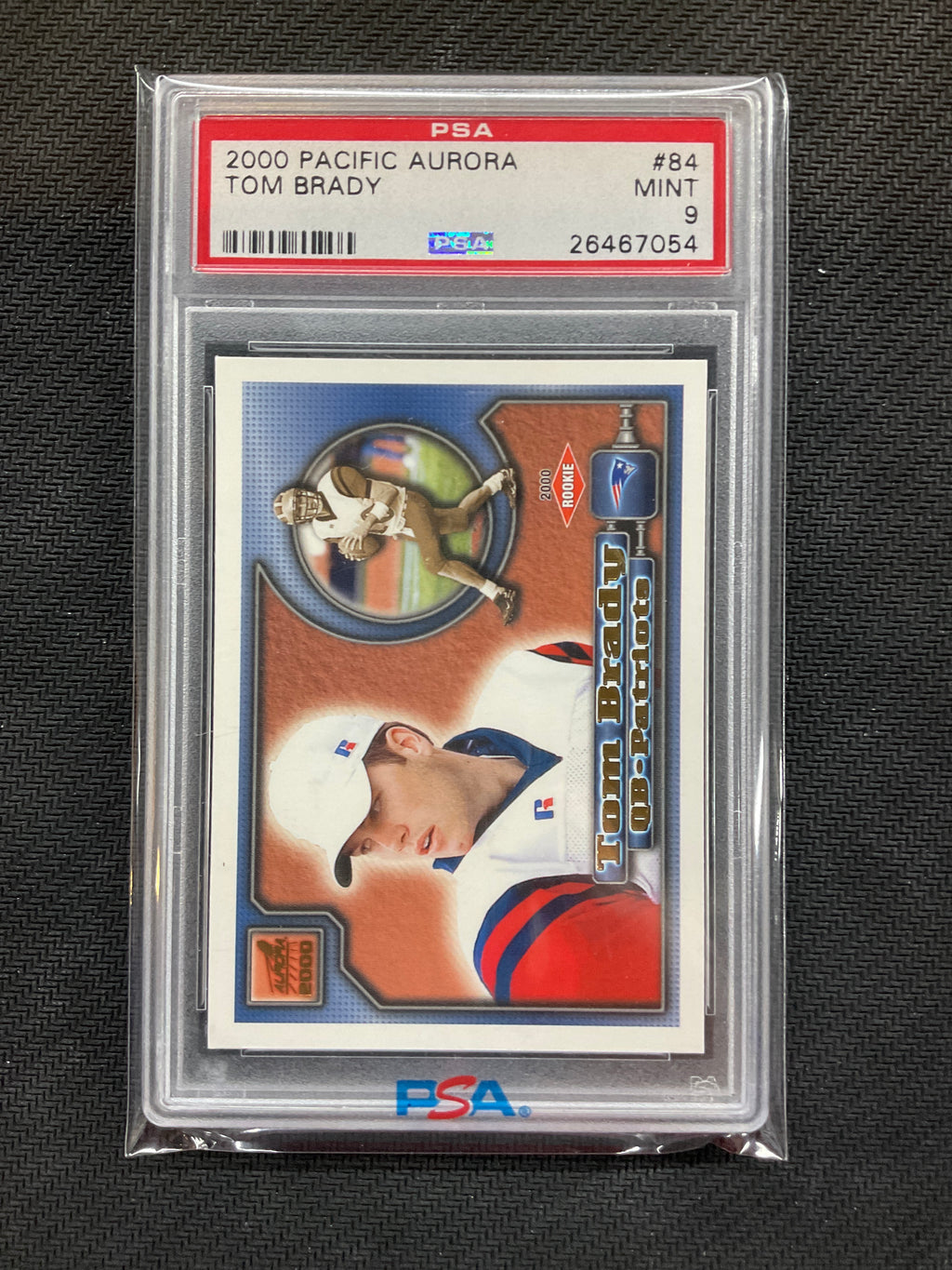 2000 Pacific Aurora Tom Brady Rookie #84 PSA 9 054