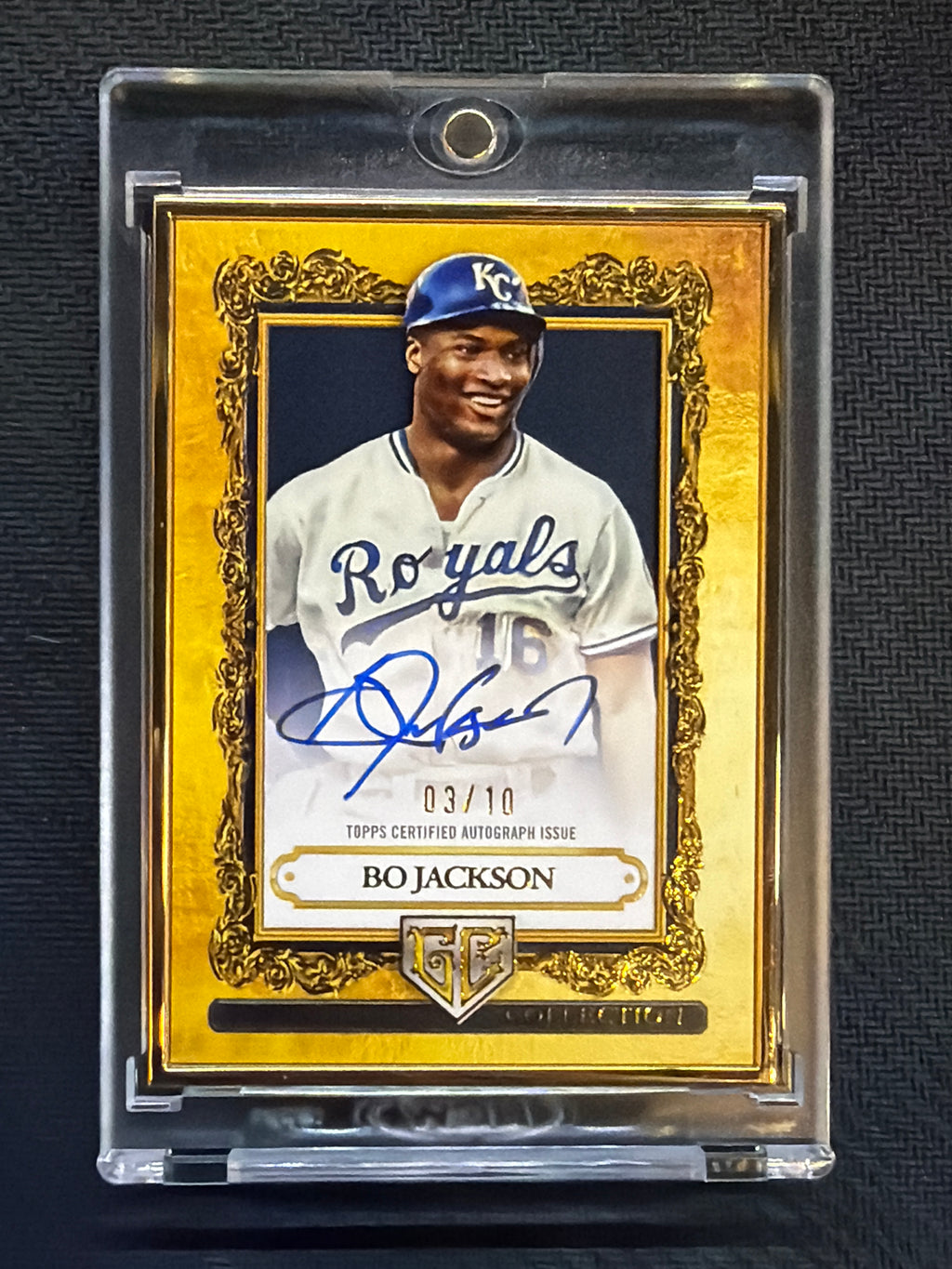 2025 Topps Gilded Gold Frame Bo Jackson Auto /10 Royals