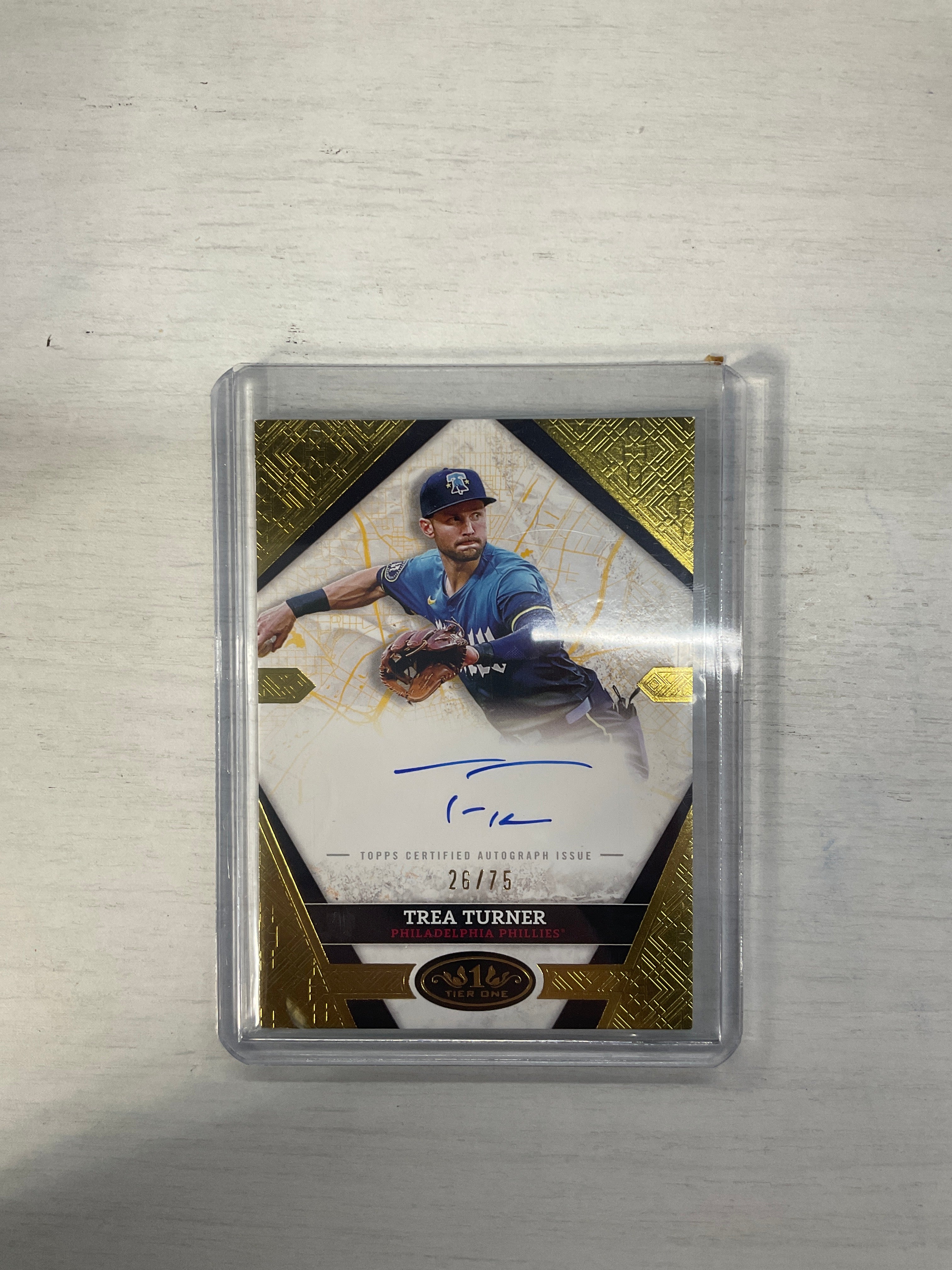 2025 Topps Tier One Trea Turner Auto /75