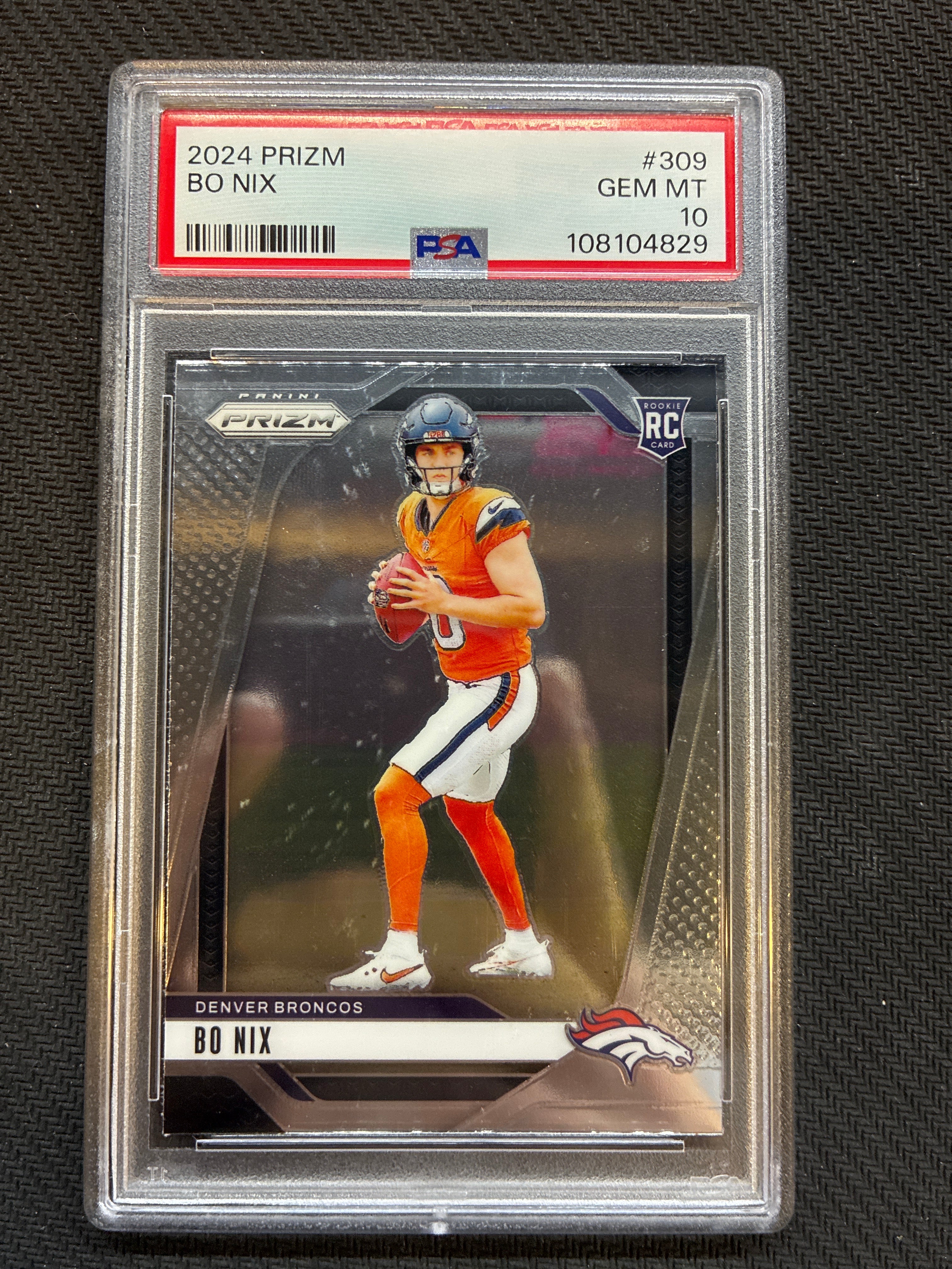 2024 Panini Prizm Bo Nix Rookie PSA 10