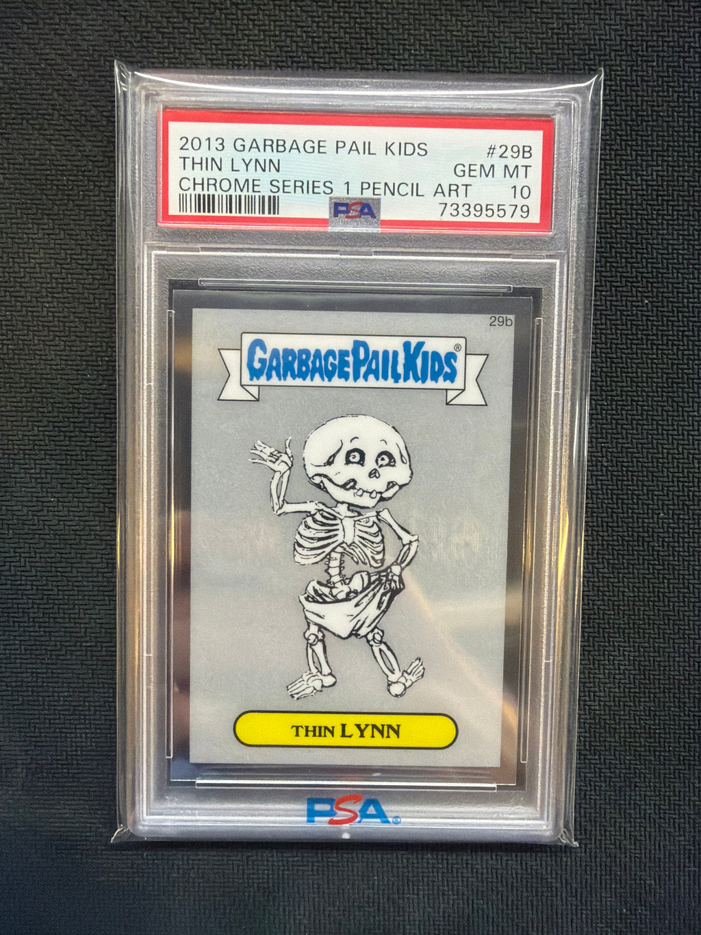 2013 Garbage Pail Kids Thin Lynn Chrome Series 1 Pencil Art PSA 10