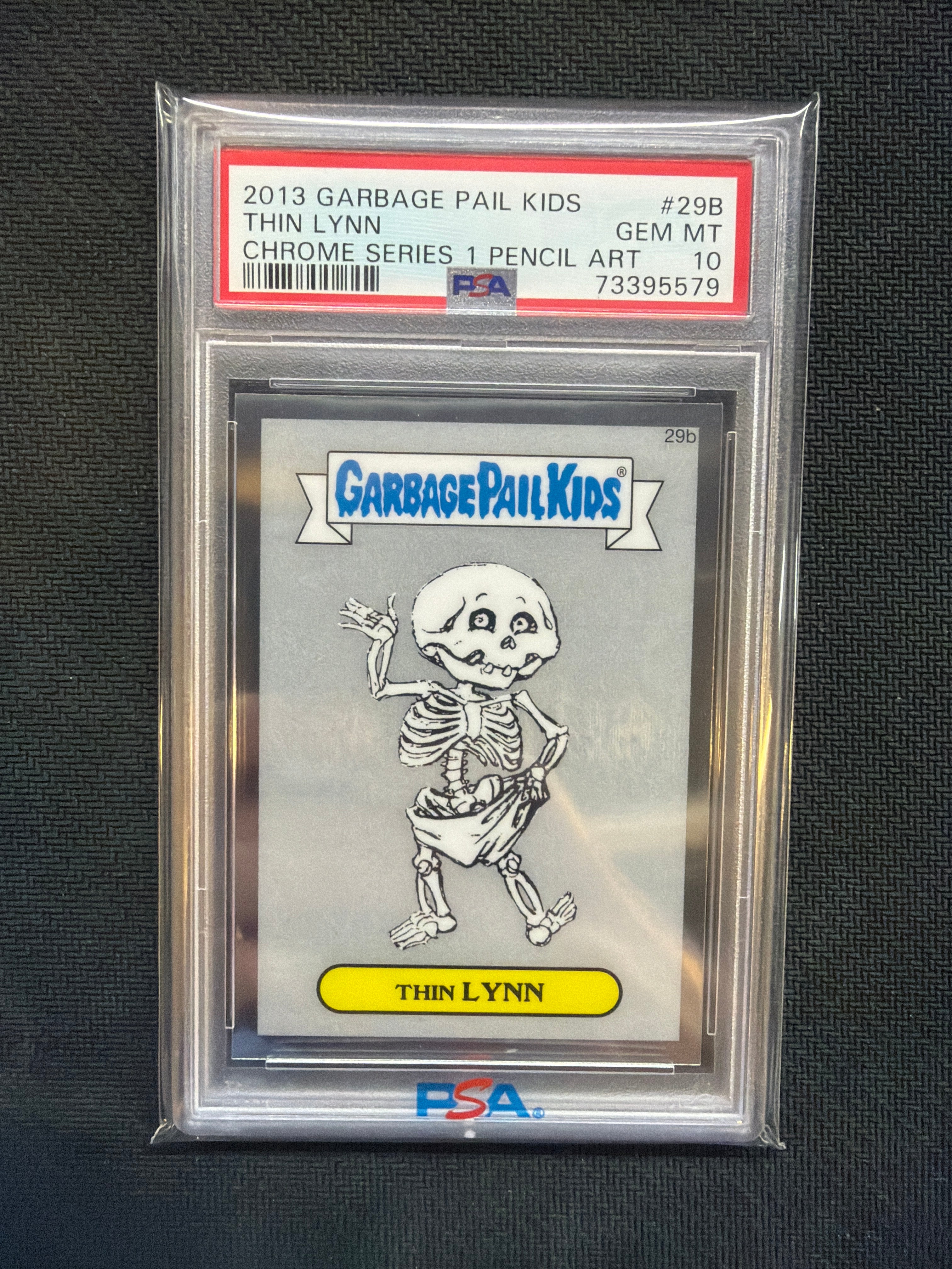 2013 Garbage Pail Kids Thin Lynn Chrome Series 1 Pencil Art PSA 10