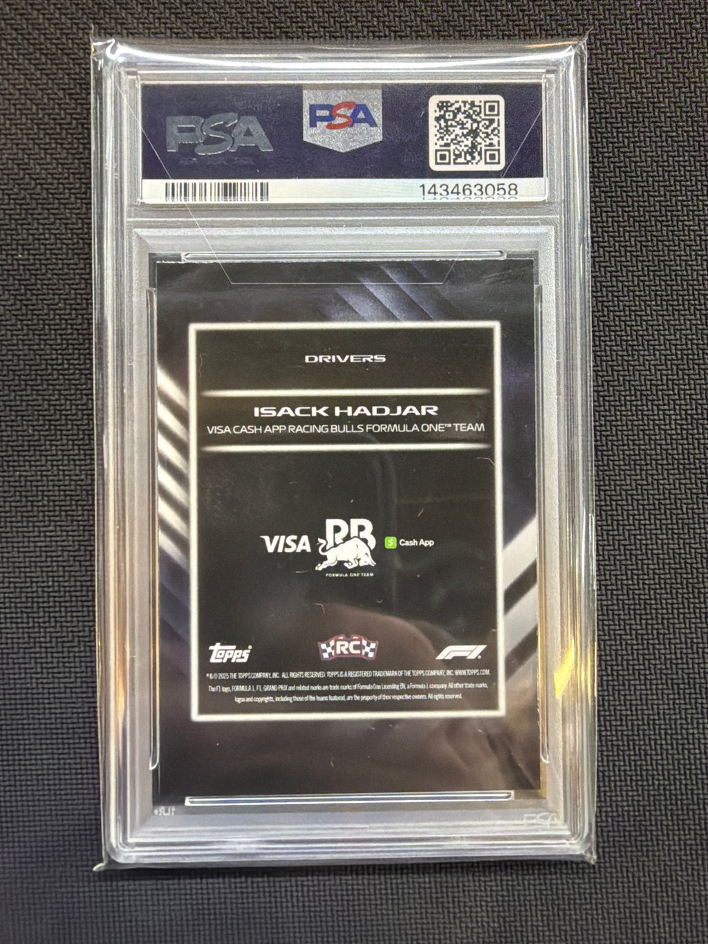 2025 Topps Lights Out Isack Hadjar Drivers Rookie PSA 10