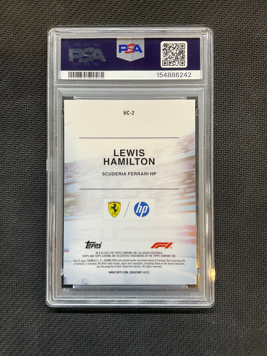 2025 Topps Chrome F1 Lewis Hamilton Helmet Collection PSA 10