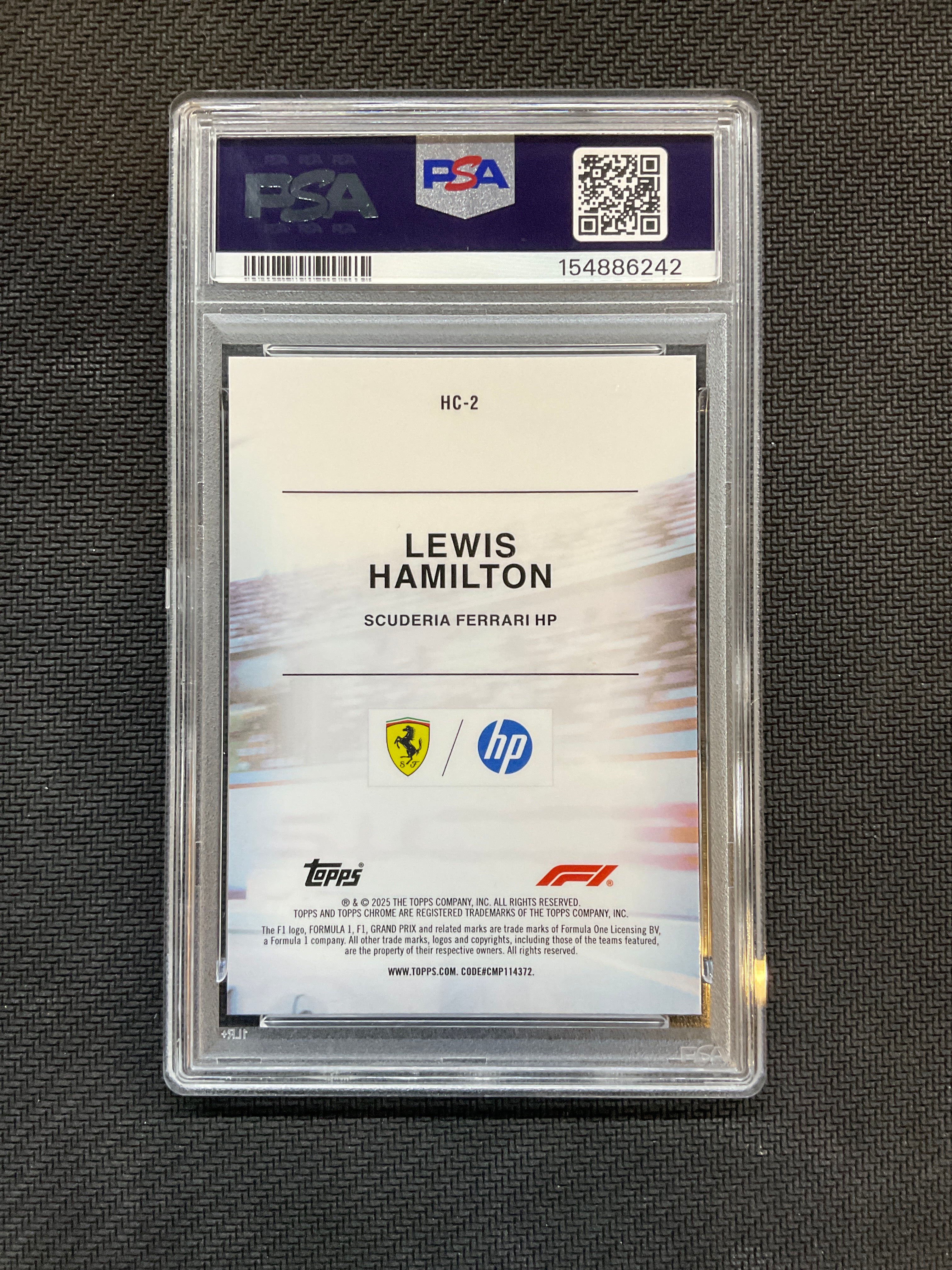 2025 Topps Chrome F1 Lewis Hamilton Helmet Collection PSA 10