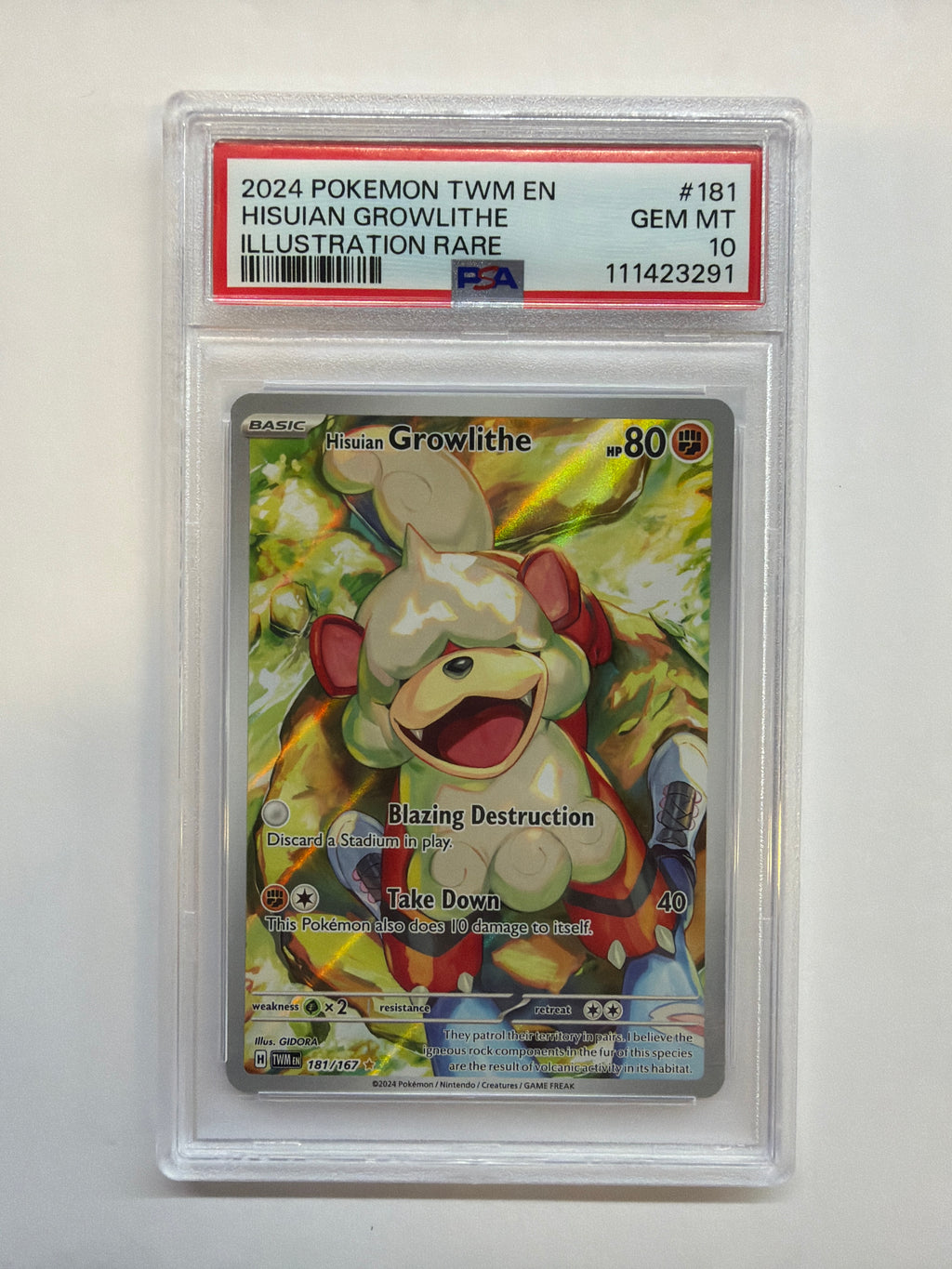 2024 Hisuian Growlithe 181 PSA 10