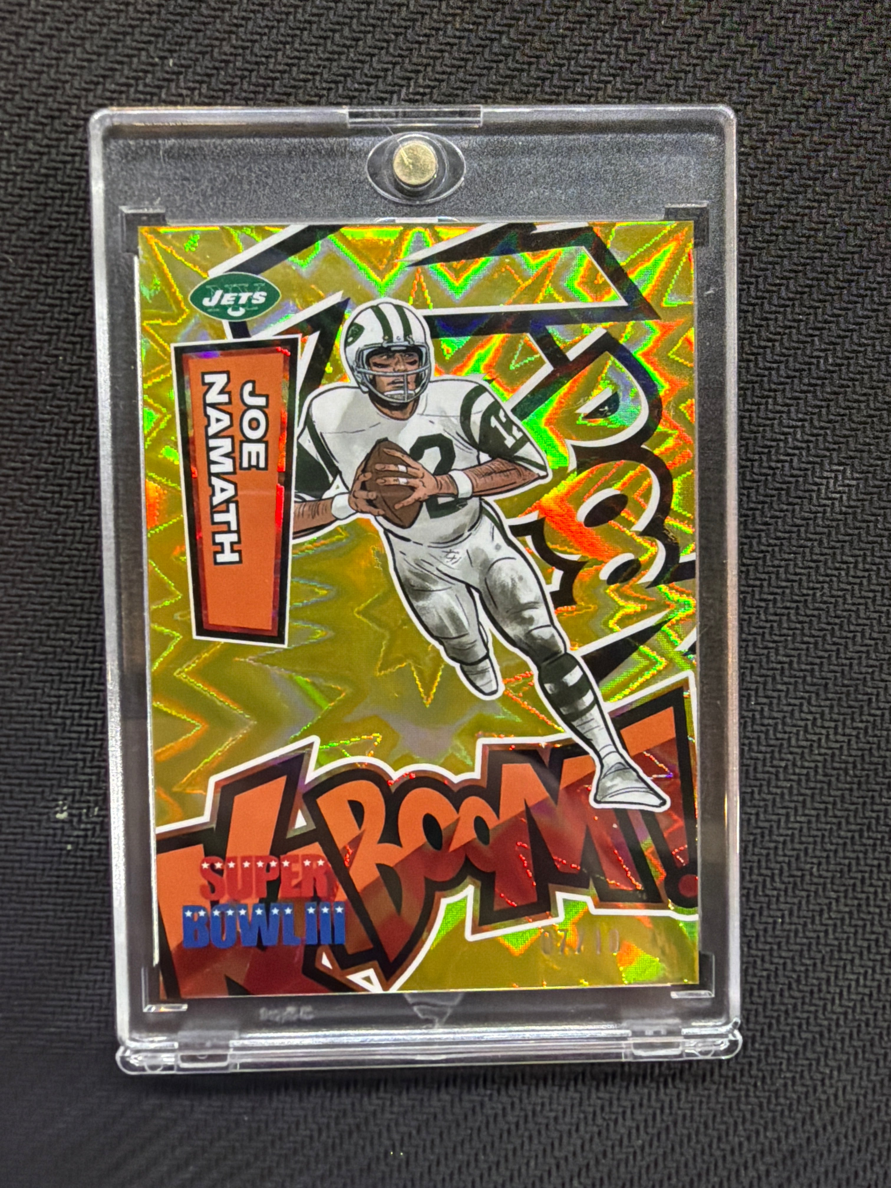 2025 Panini Absolute Joe Namath Gold Kaboom! /10 Super Bowl III