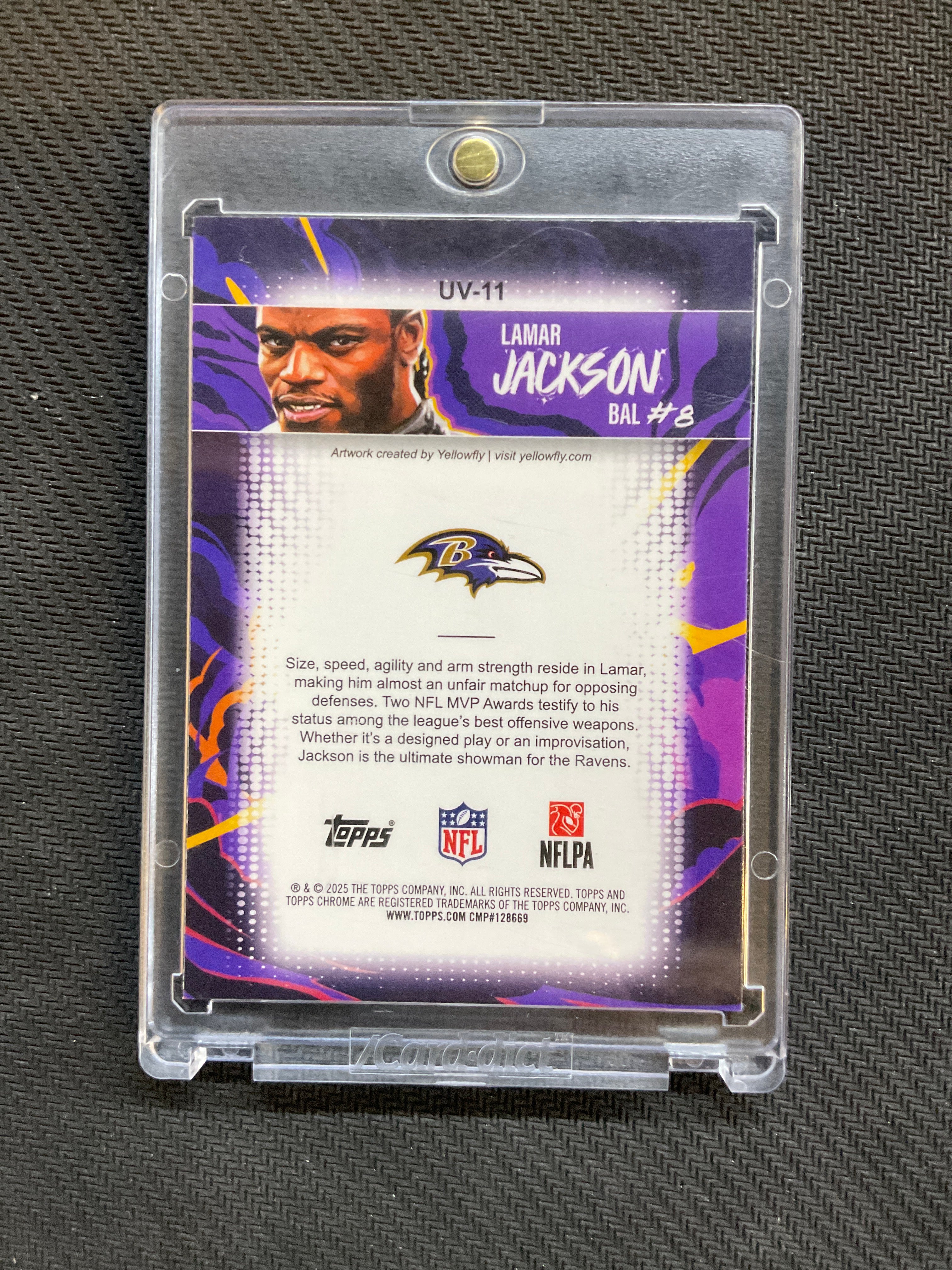 2025 Topps Chrome Lamar Jackson Ultra Violet Ravens Case Hit