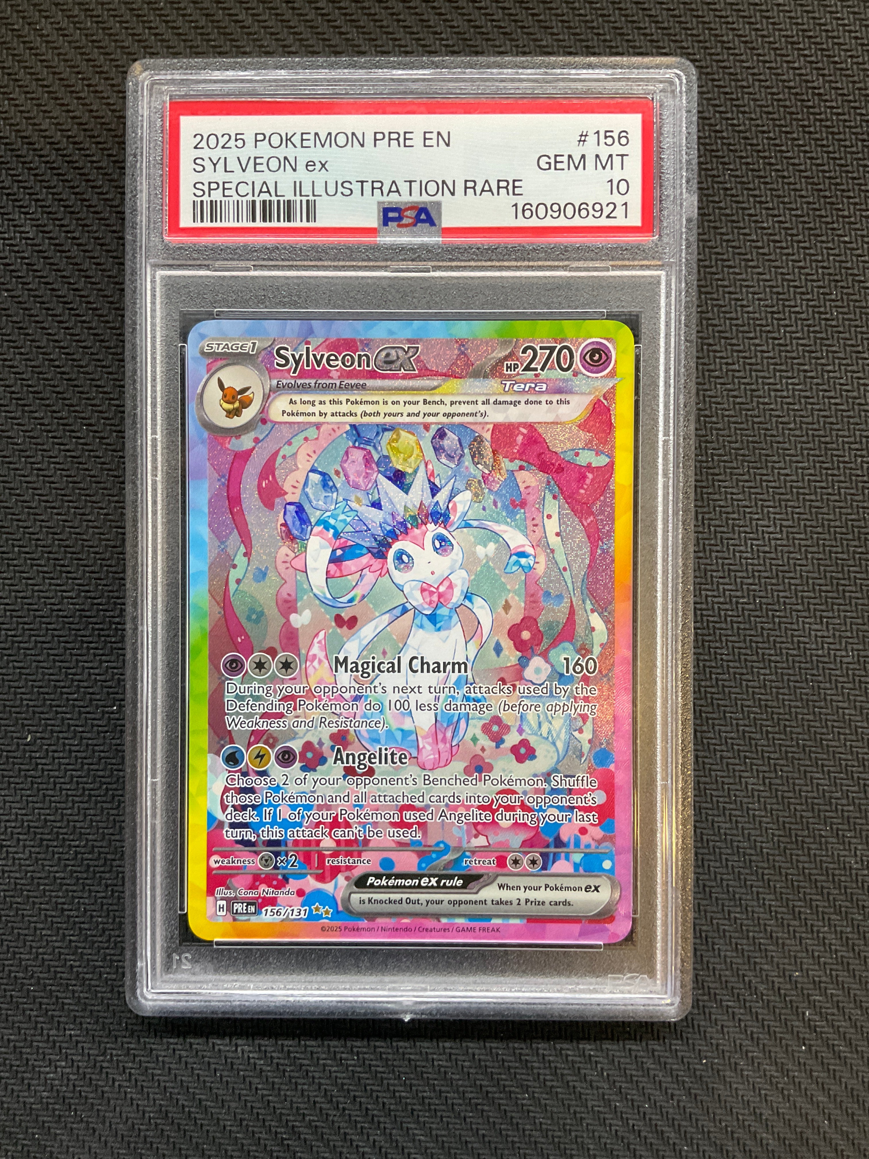 2025 POKEMON PRISMATIC EVOLUTIONS SIR #156 SYLVEON EX PSA 10 921